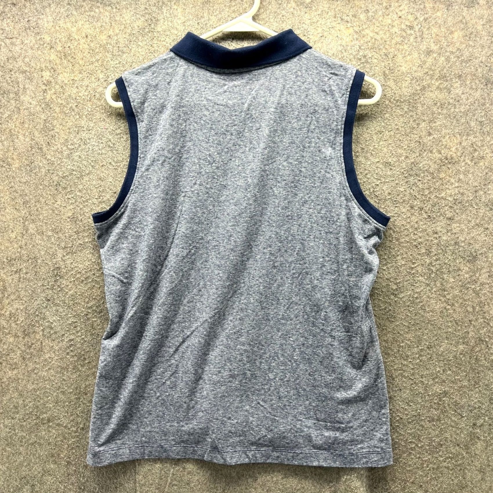Vineyard Vines Vineyard Vines Polo Shirt Women Large Blue Heather Sleeveless Stretch Whale Polo Size L / US 10 / IT 46 - 2 Thumbnail