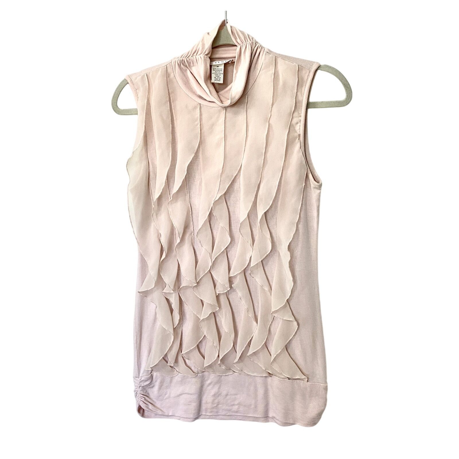 Other Kenar Blush Sleeveless Victorian Ruffle Front Blouse S Size S / US 4 / IT 40 - 1 Thumbnail