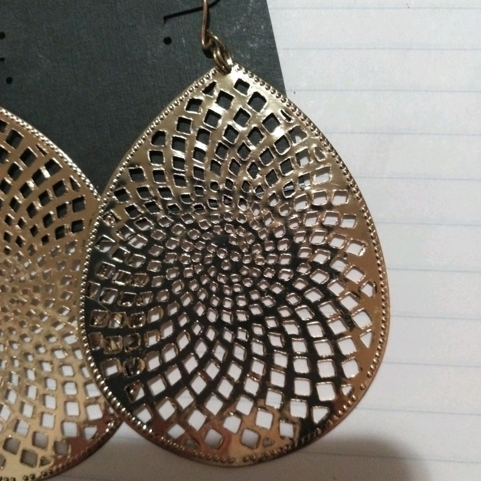 Other Large Bronze Tear Drop Lightweight Earrings Size ONE SIZE - 3 Thumbnail