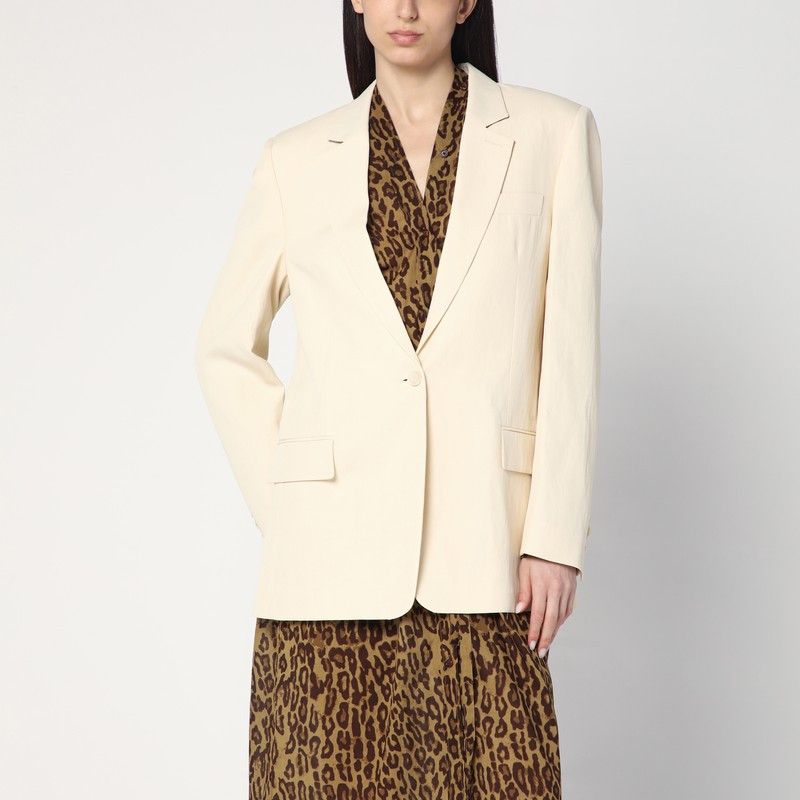 Stella McCartney Stella Mccartney Single-Breasted Jacket In Butter Colour Size S / US 4 / IT 40 - 1 Thumbnail