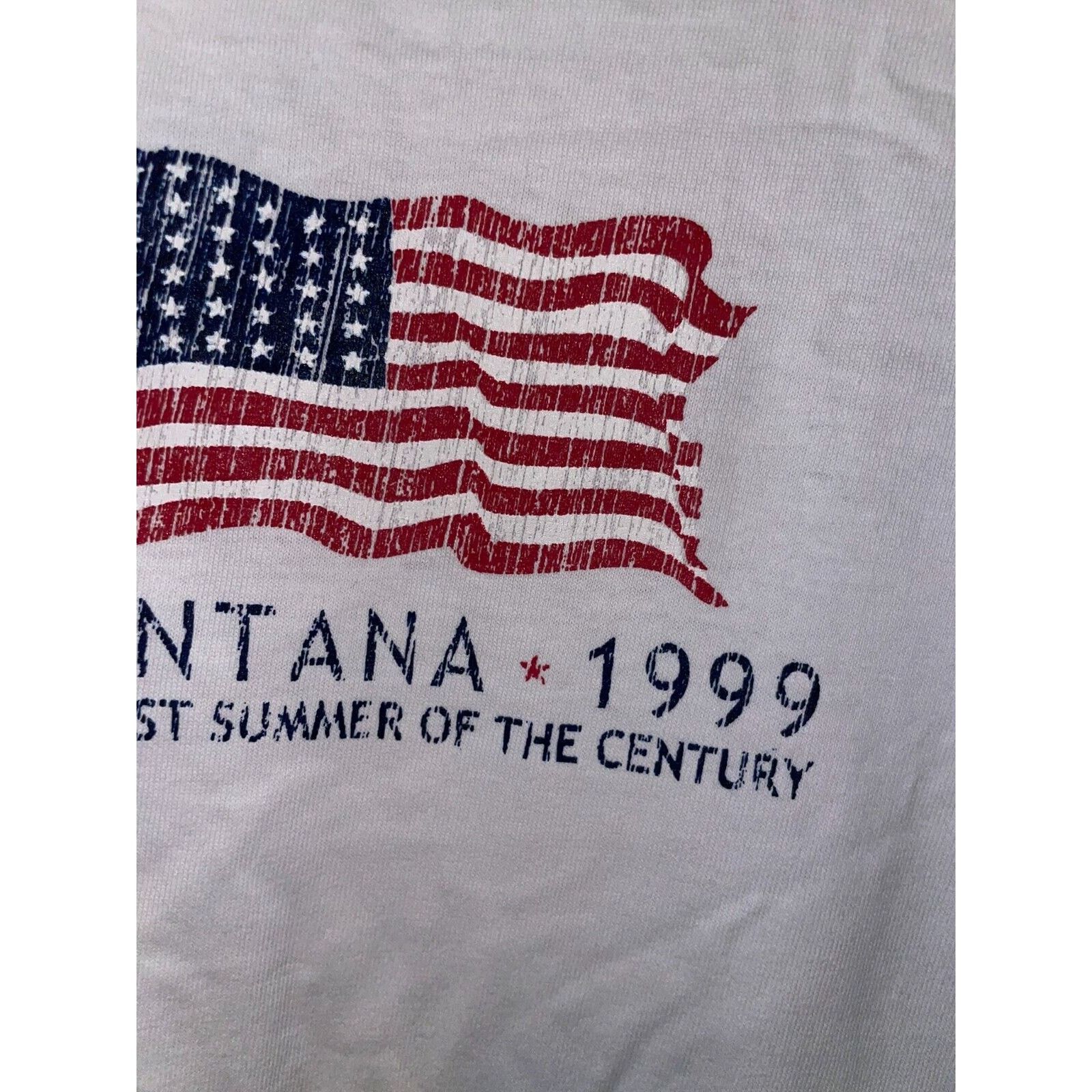 Jerzees Vintage Montana Shirt Last Summer Of The Century White L Tee Size US L / EU 52-54 / 3 - 3 Thumbnail