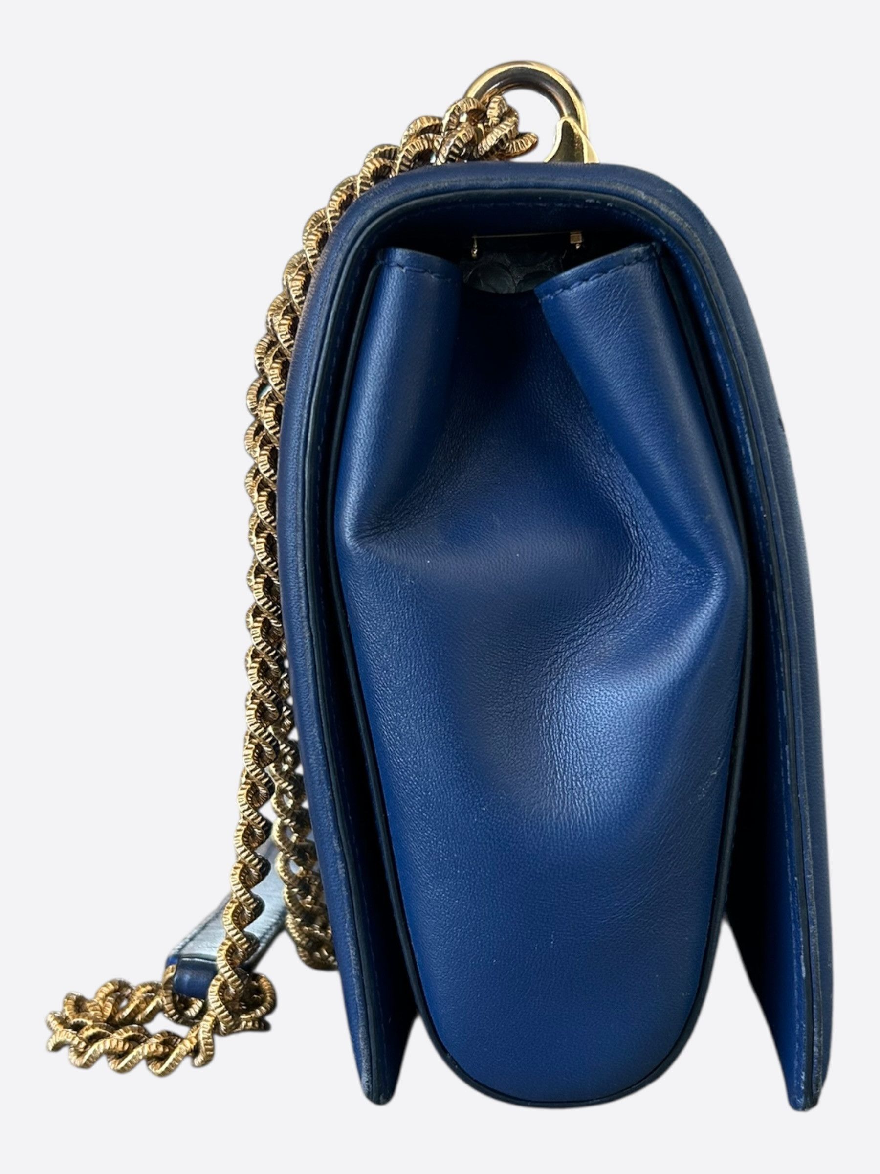 Dolce & Gabbana Dolce & Gabbana Blue Quilted Devotion Bag Size ONE SIZE - 2 Thumbnail