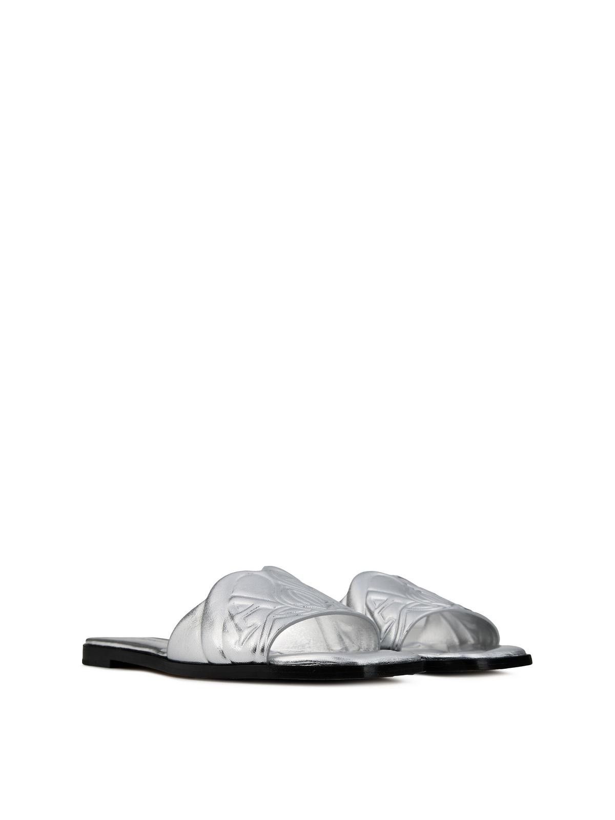 Alexander McQueen o1y0225 Slides in Silver Size US 8.5 / IT 38.5 - 4 Thumbnail