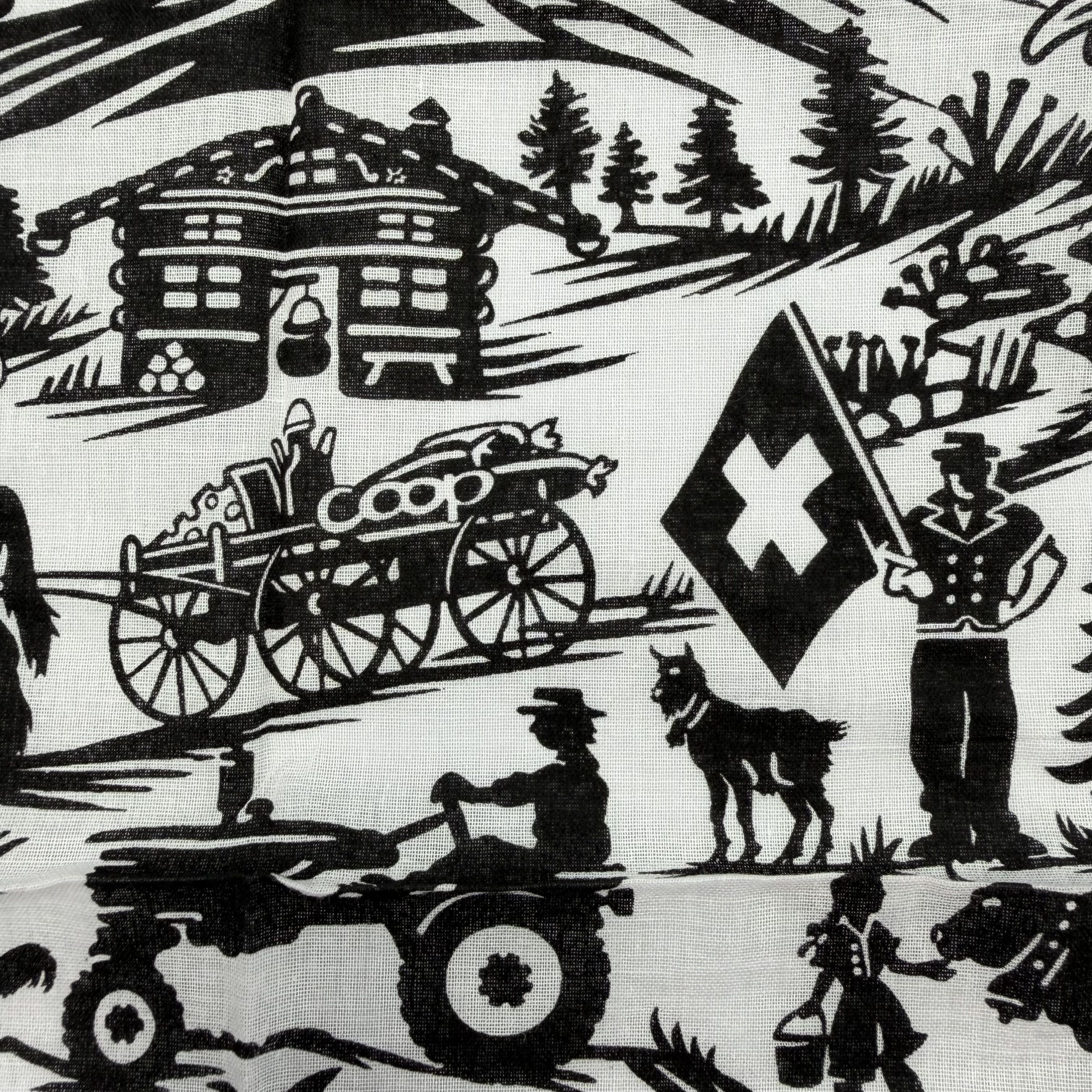 Vintage Vintage Swiss Coop Pro Montagna Cotton Bandana Scarf Size ONE SIZE - 4 Thumbnail