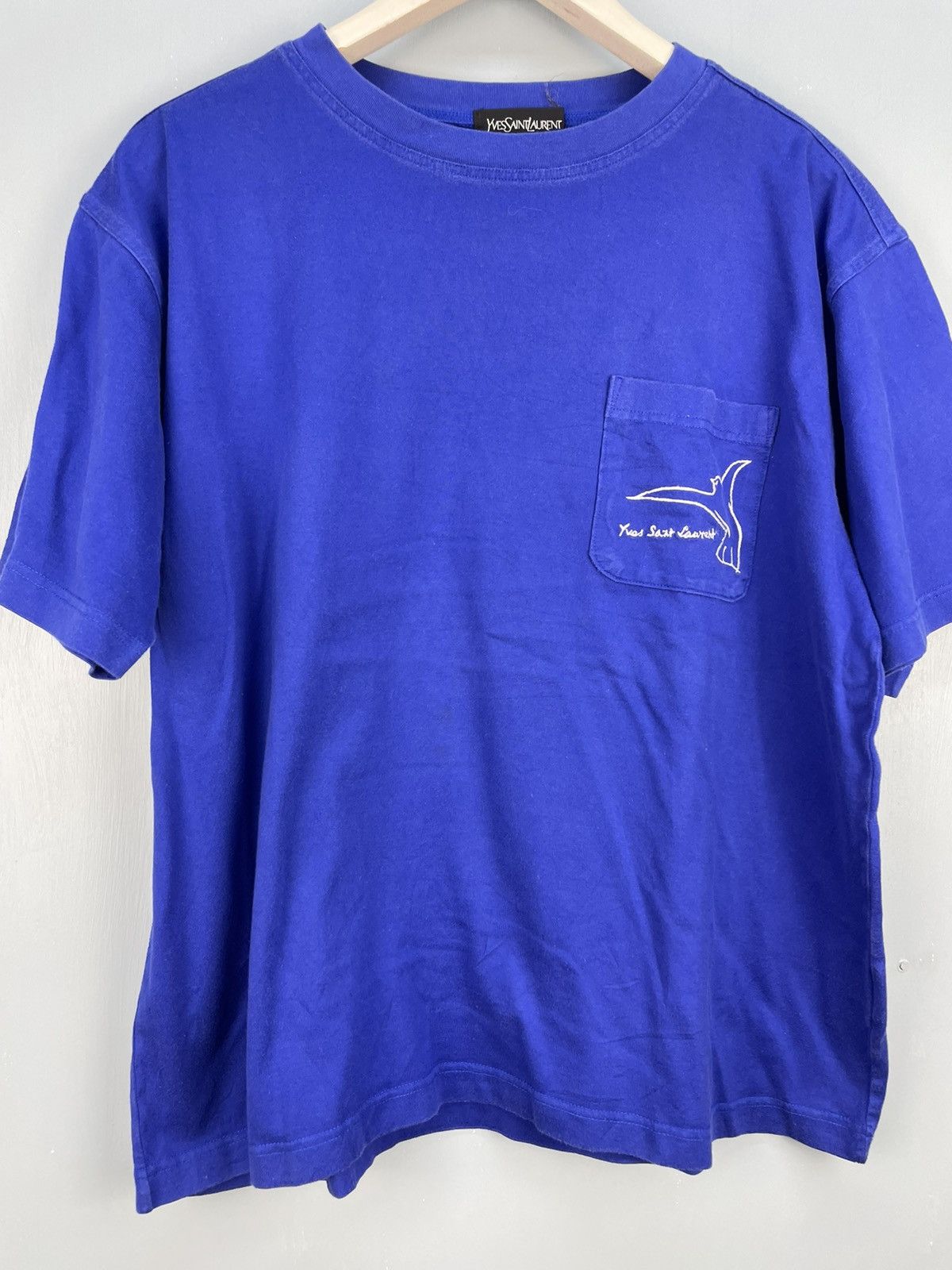 Vintage × Yves Saint Laurent Vintage Yves Saint Laurent pocket tee embroidered logo Size US M / EU 48-50 / 2 - 3 Thumbnail
