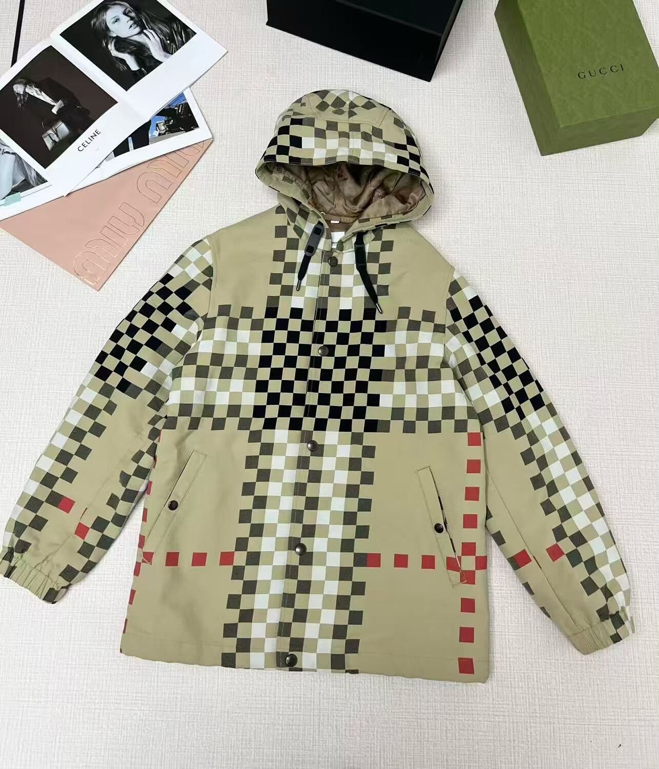 Burberry Burberry Check Pattern Hooded Jacket Size US M / EU 48-50 / 2 - 1 Thumbnail
