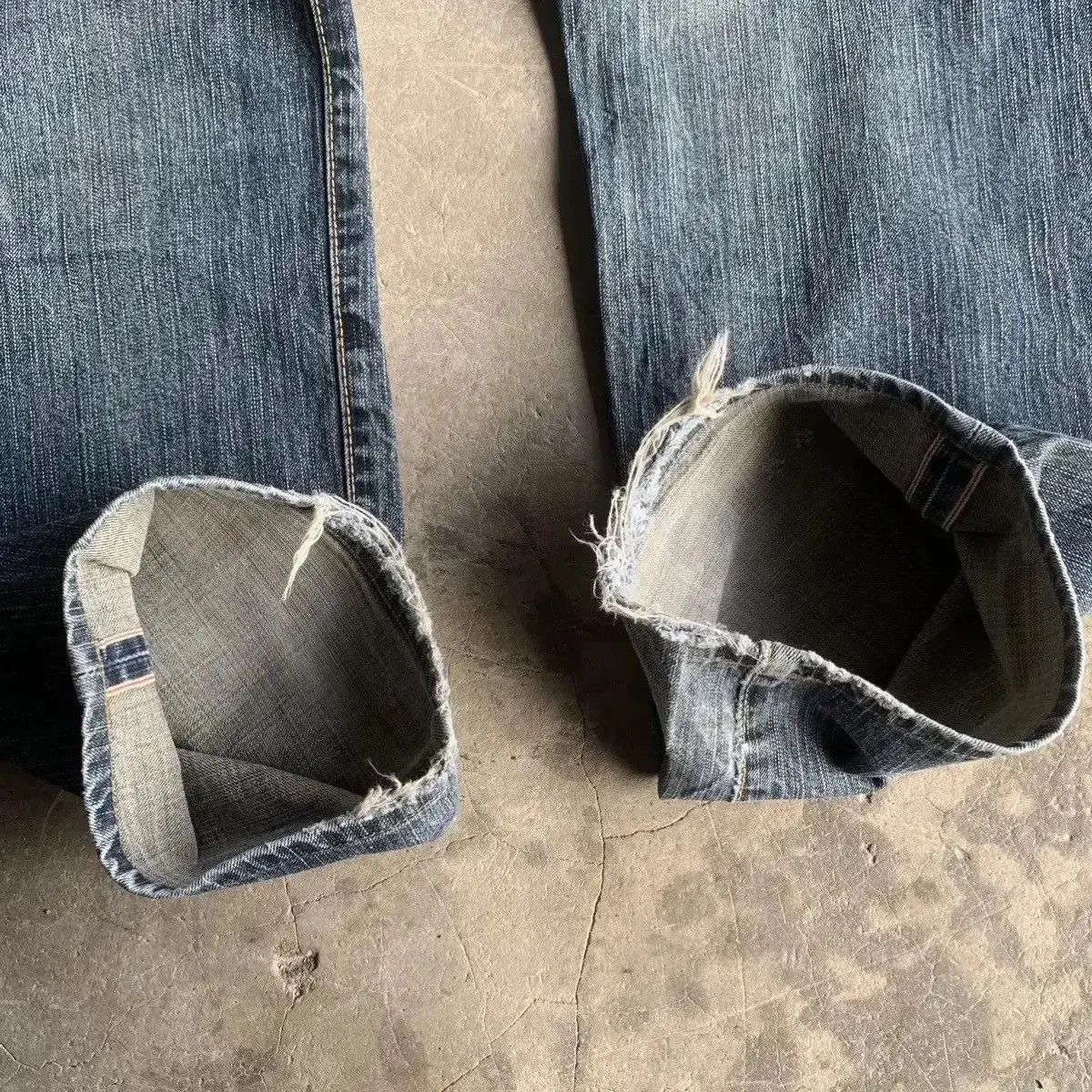 Vintage THRASHED‼️Vintage Edwin 505 Jeans Distressed Denim Pants Size US 36 / EU 52 - 16 Thumbnail