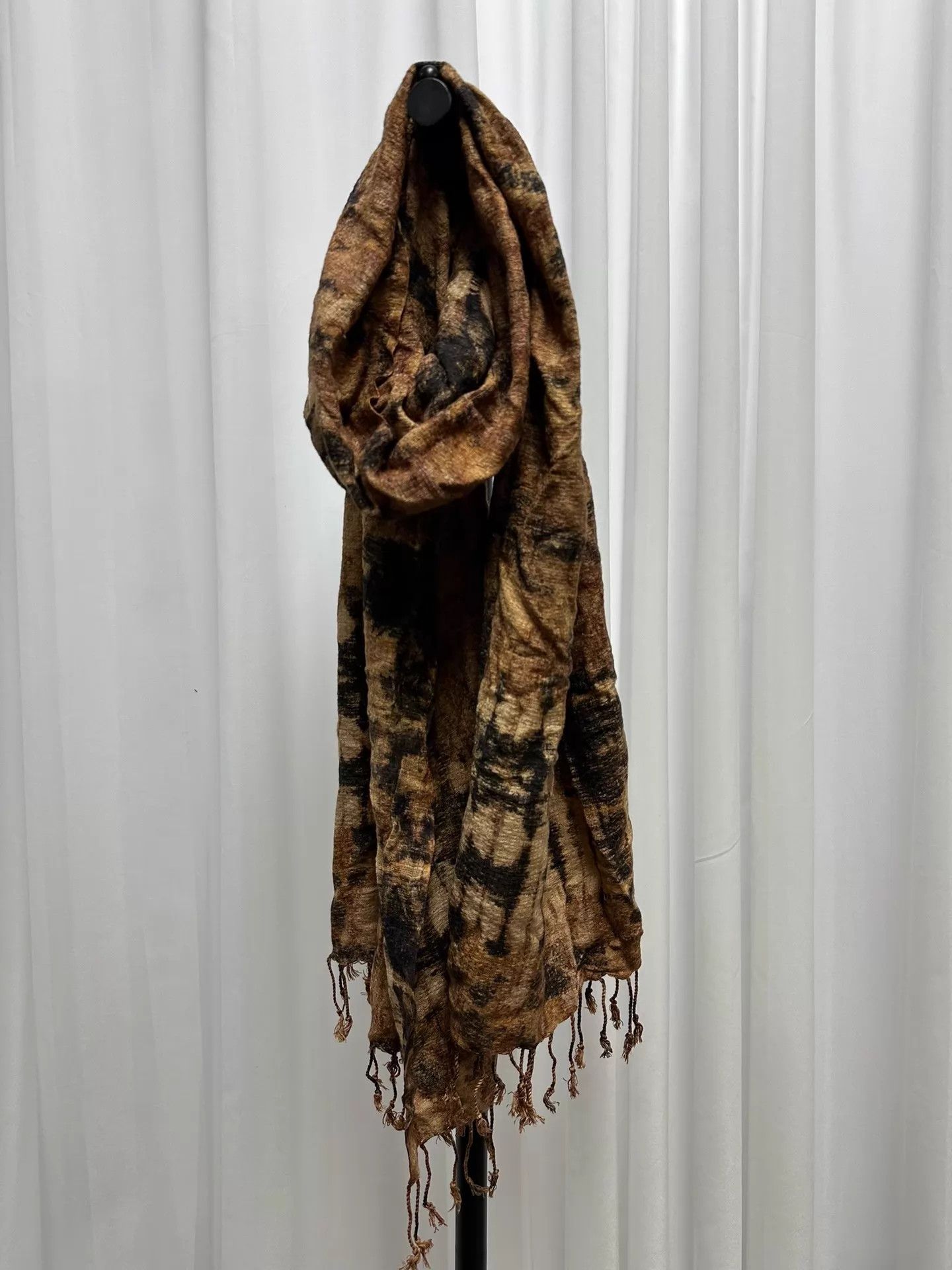 Yohji Yamamoto Yohji Yamamoto y's Wasteland Dye C/S Unique Scarf 180x60 Size ONE SIZE - 3 Thumbnail