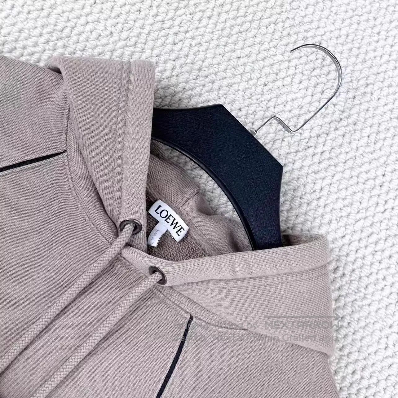 Loewe Beige Hoodie with Contrast Stitching and Drawstring. Size US S / EU 44-46 / 1 - 3 Thumbnail