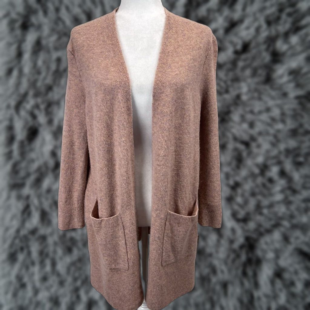 Madewell Madewell Cardigan Sweater S Pink Merino Blend Open Front Pockets Womens Size S / US 4 / IT 40 - 1 Thumbnail