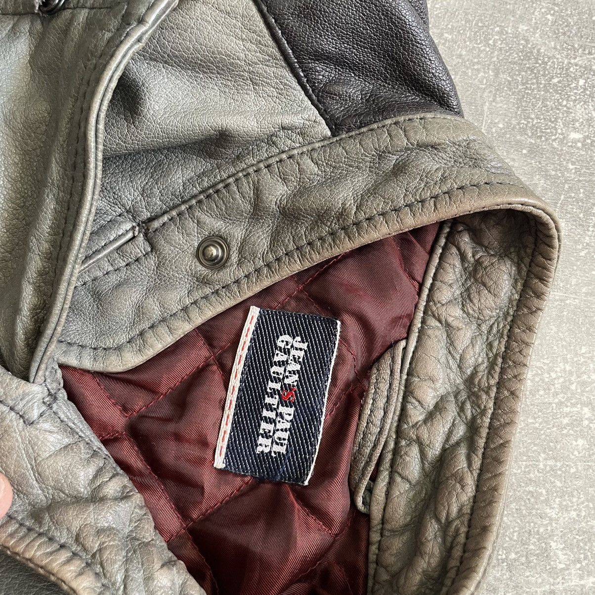Jean Paul Gaultier 90s moto bomber 80s chrom Studded Leather Jacket distressed Size US XXS / EU 40 - 3 Thumbnail