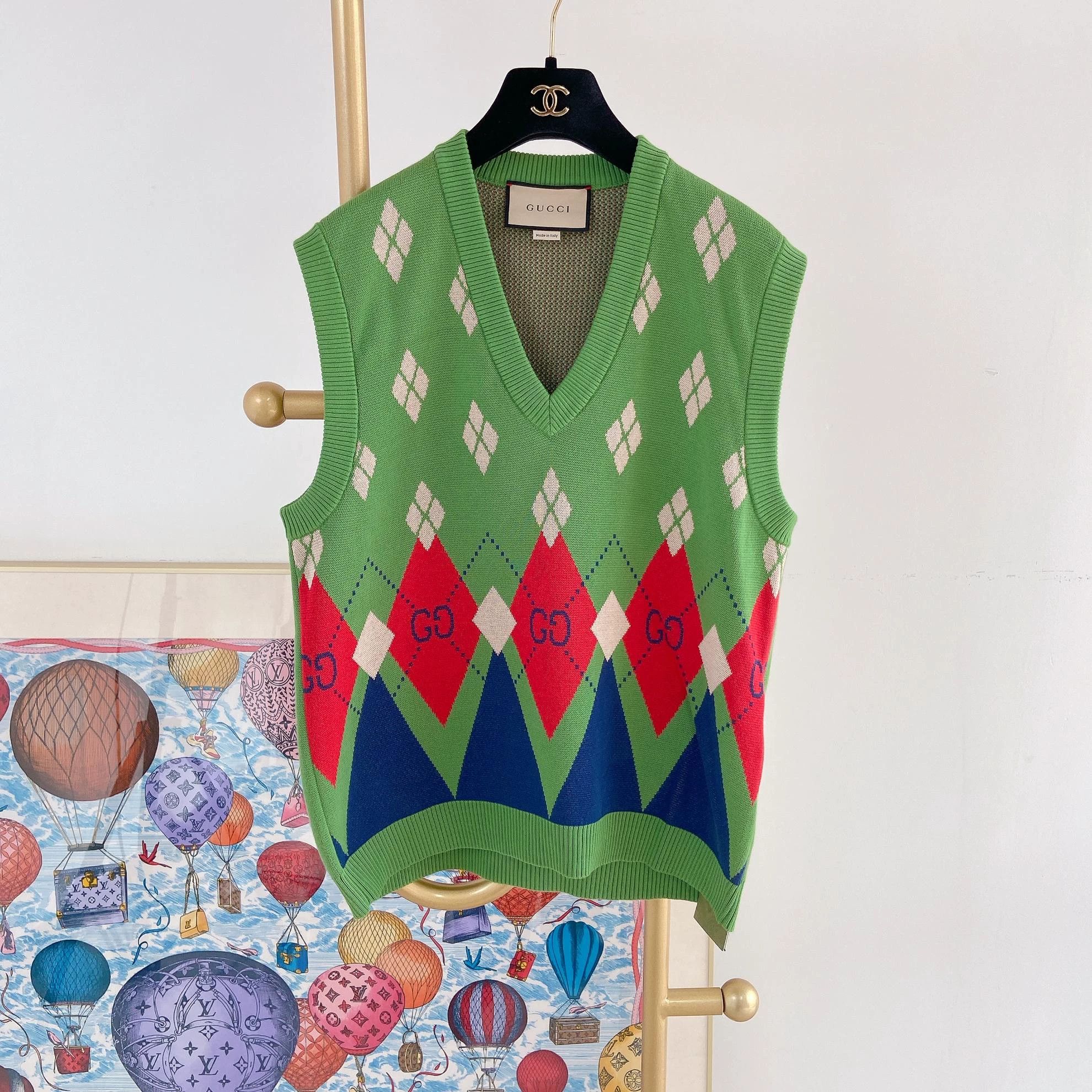 Gucci Green Knit Vest L Size