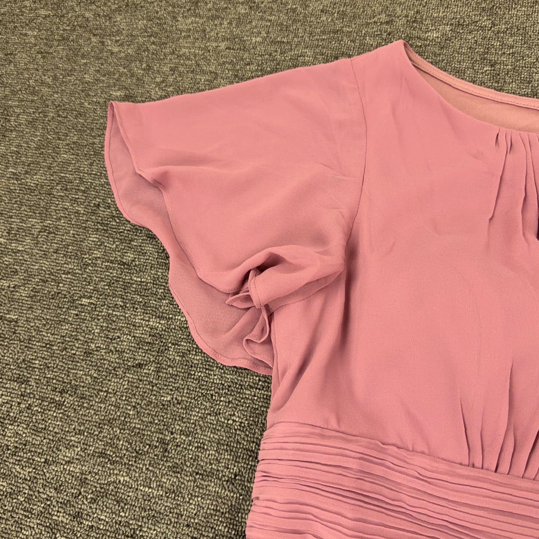 Vintage Ever-Pretty Dress Womens 12 Pink Flutter Sleeve Hi-Low Fit & Flare Formal Dress Size XL / US 12-14 / IT 48-50 - 5 Thumbnail