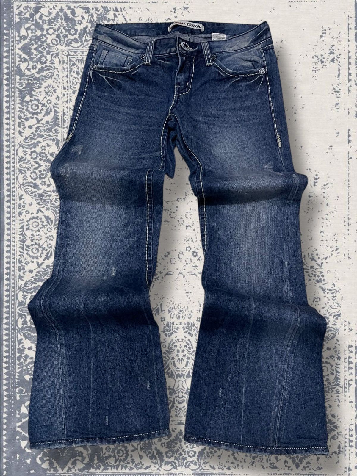 Designer × Japanese Brand × Vintage Vintage 90s Japan Designer Buckaroo Distressed Flared Denim Size US 30 / EU 46 - 1 Thumbnail