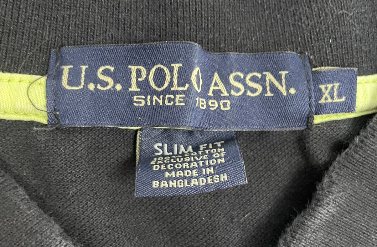 U.S. Polo Assn. Vintage U.S. Polo AssMiami Polo Shirt XL Black Big Logo Y2K Size US XL / EU 56 / 4 - 4 Thumbnail
