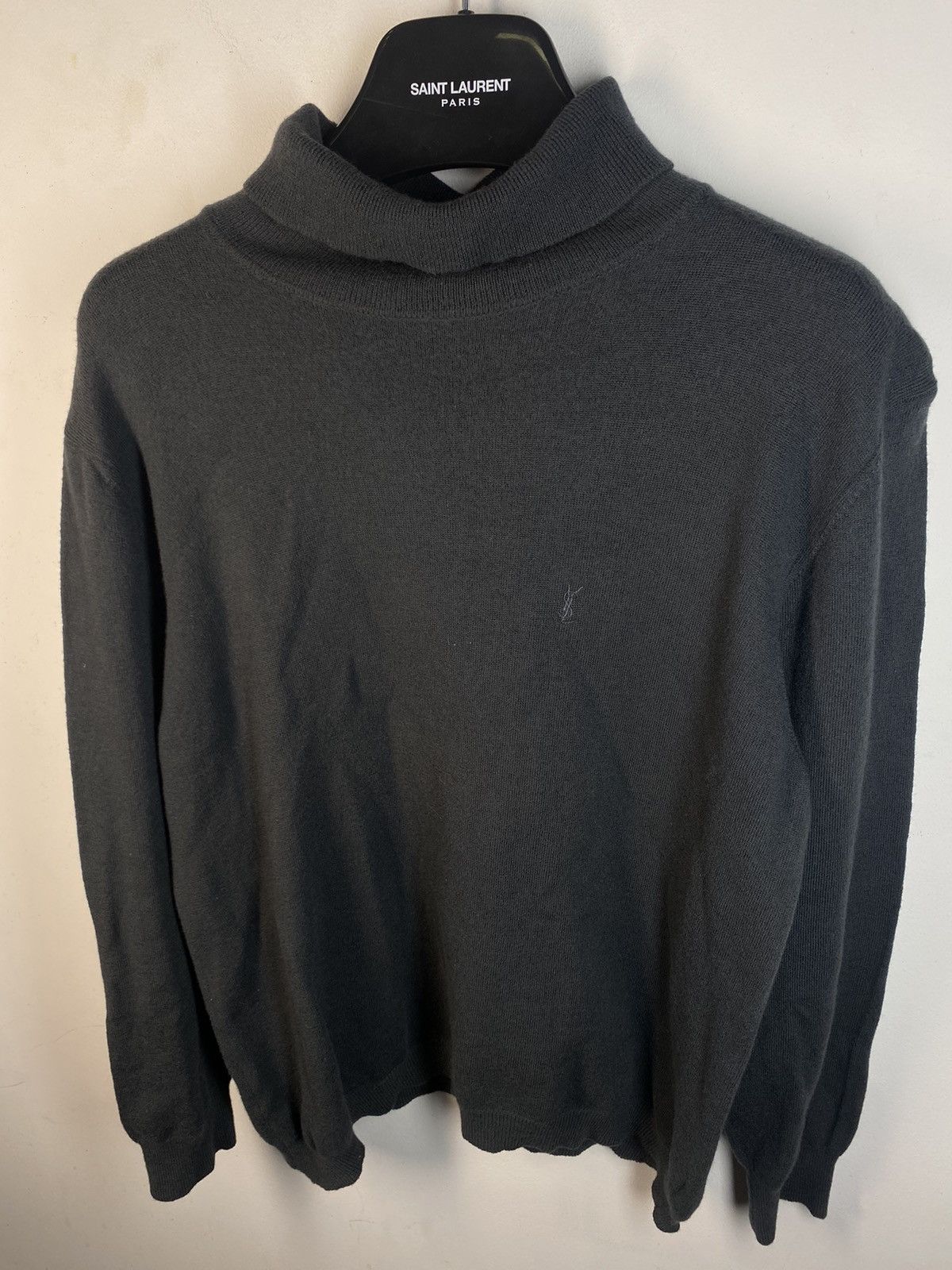 Vintage × Yves Saint Laurent 90’s Wool YSL Turtleneck Grey YSL Sweater Size US S / EU 44-46 / 1 - 12 Thumbnail