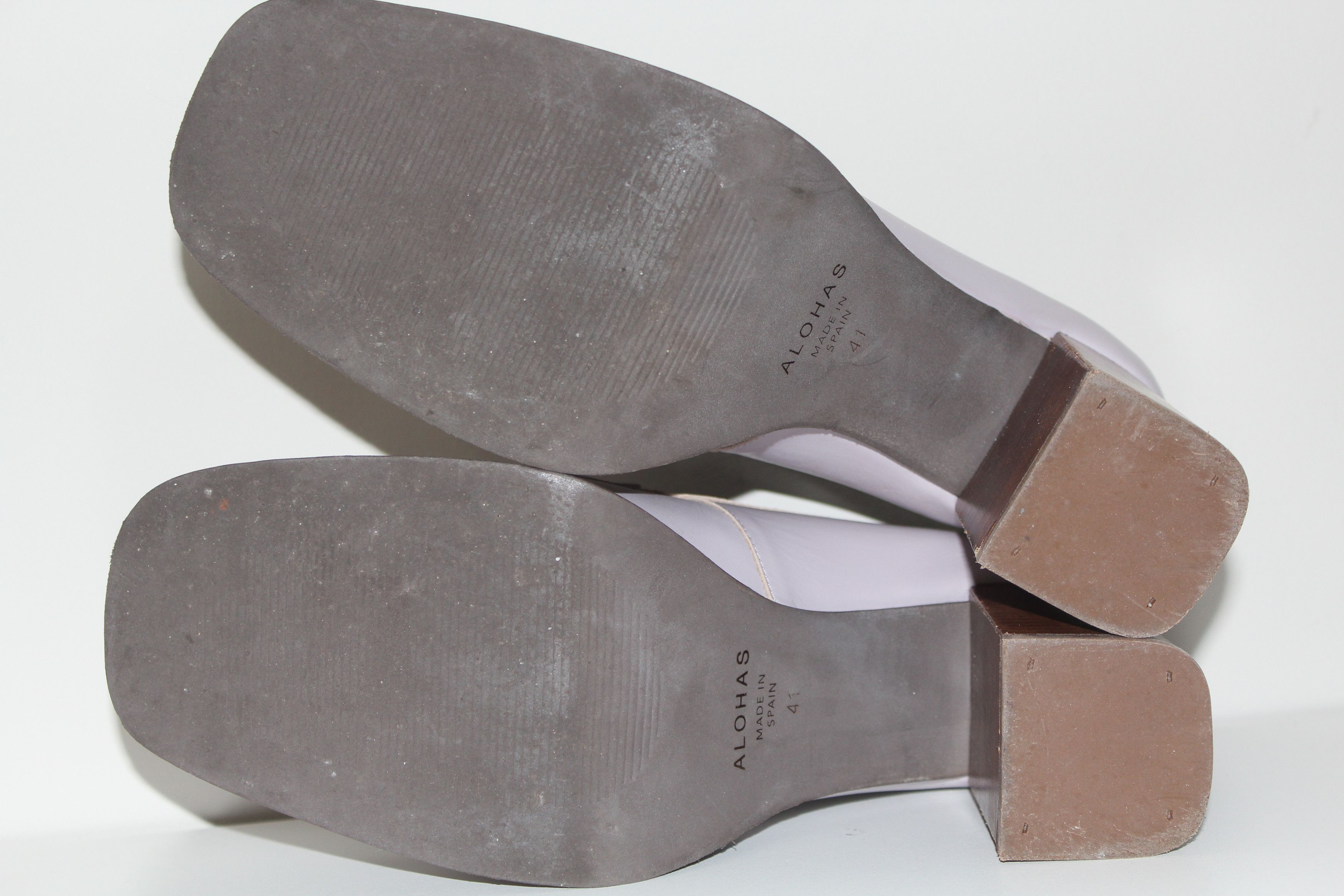 ALOHAS ALOHAS Busy Heel Leather Pumps Sz 41 US 10 Light Purple Size US 10 / IT 40 - 8 Thumbnail