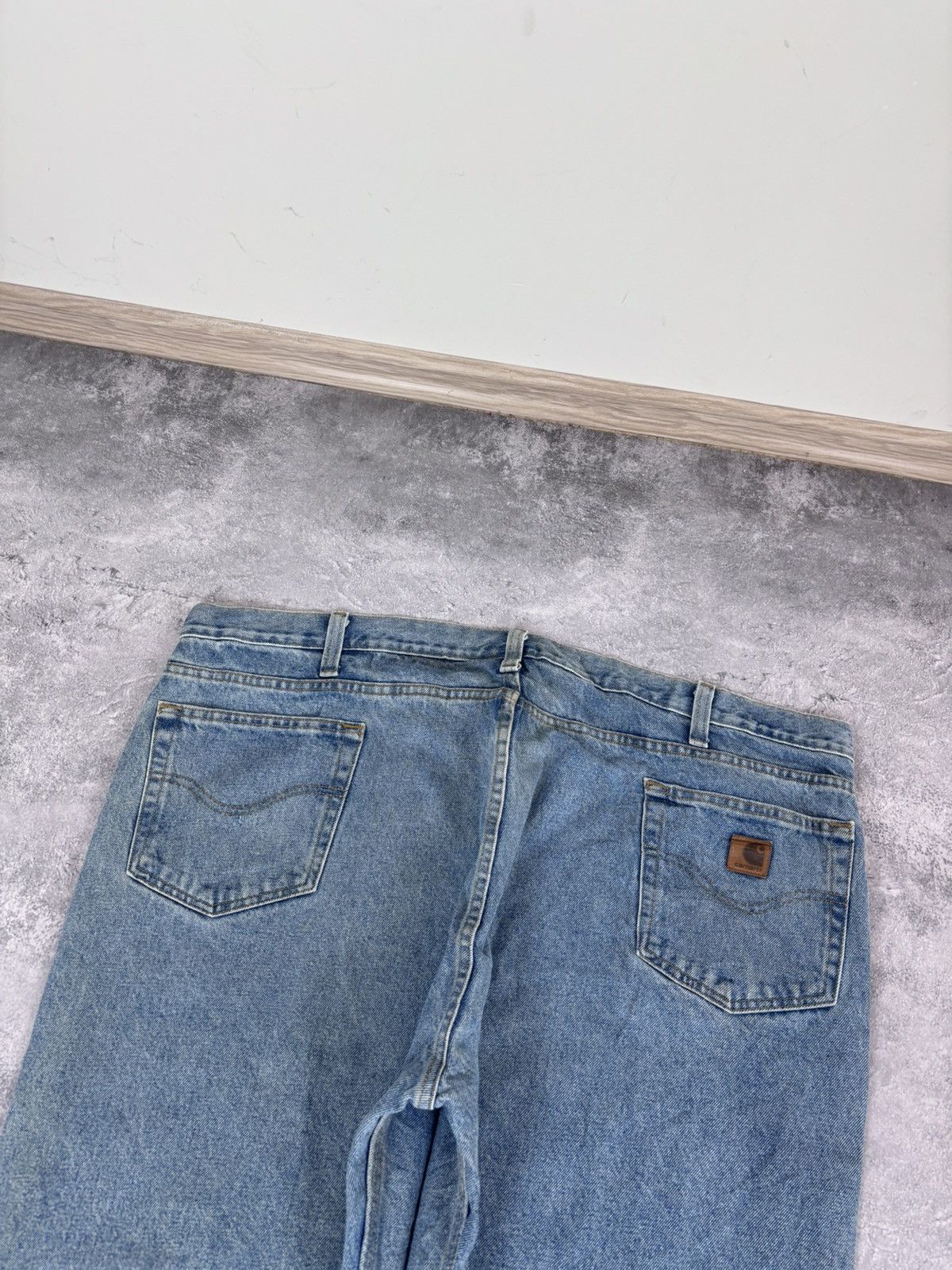 Carhartt Vintage Carhartt Men’s Denim Jeans Baggy Straight Light Blue Size US 44 / EU 60 - 4 Thumbnail
