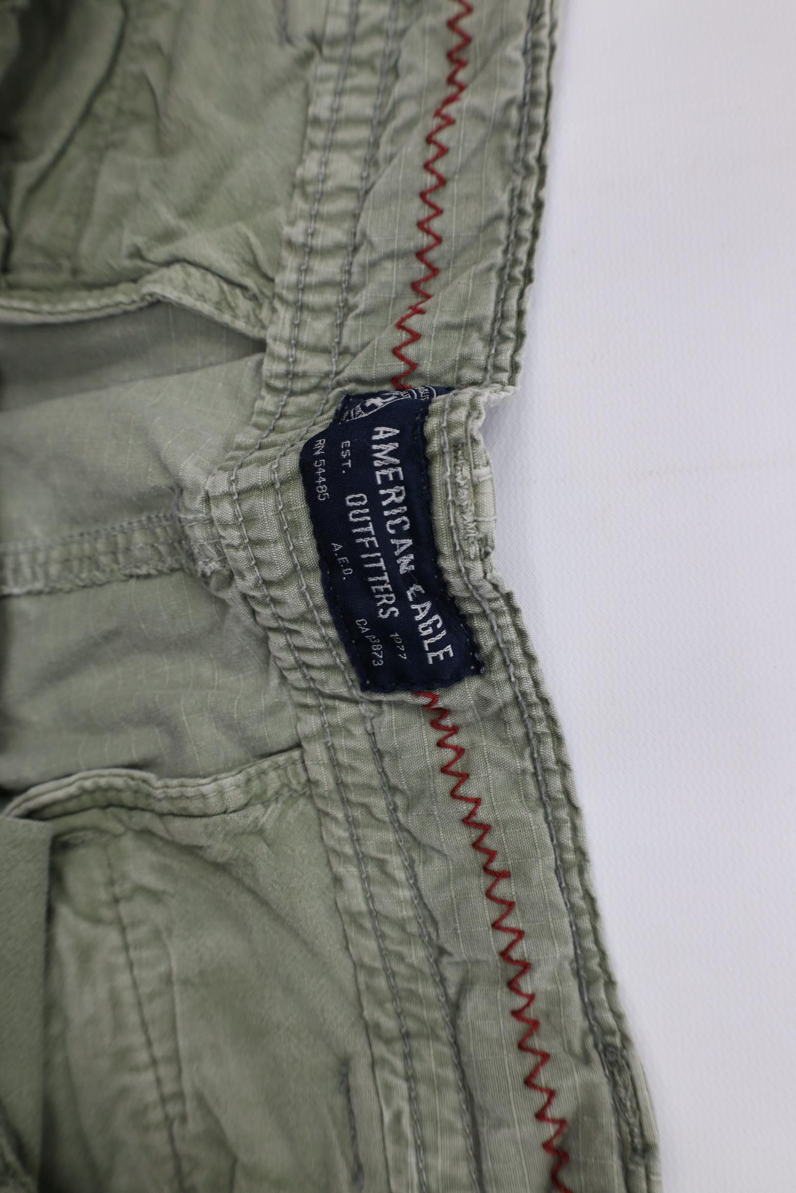 American Eagle Outfitters Vintage Y2K American Eagle Outfitters Ripstop Cargo Shorts Size US 38 / EU 54 - 6 Thumbnail