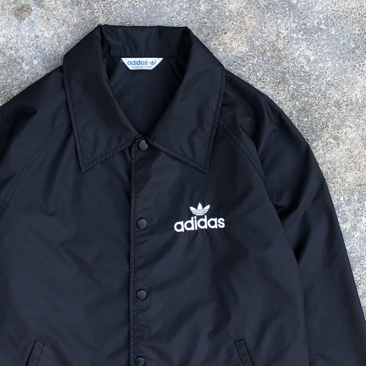Adidas VTG Adidas 80s Descente License Trefoil Black Coach Jacket Size US M / EU 48-50 / 2 - 2 Thumbnail