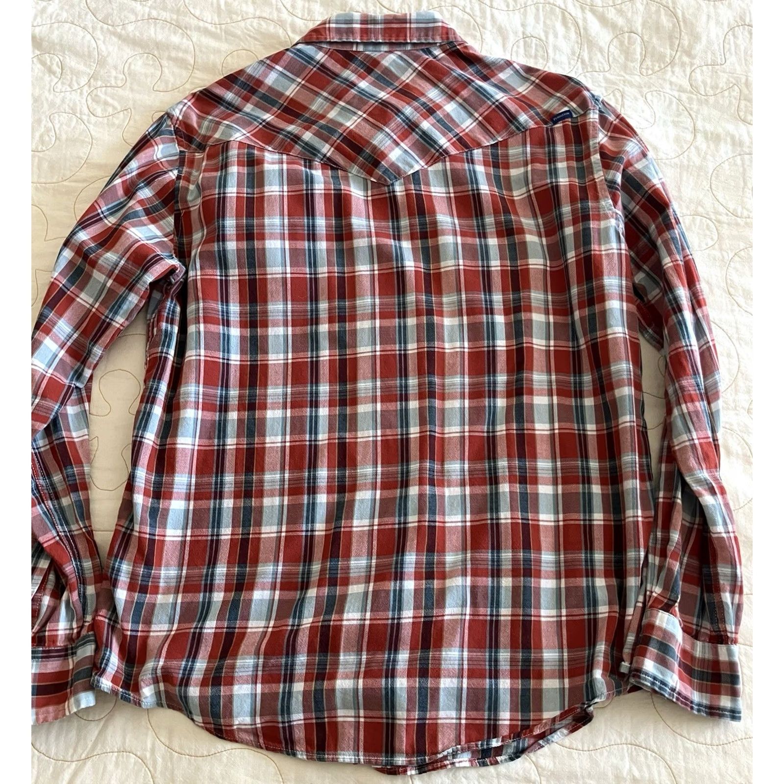 Pendleton VINTAGE Pendleton Shirt Mens M Red Frontier Plaid Pearl Snap Long Sleeve Button-Up Classic Fit Size US M / EU 48-50 / 2 - 3 Thumbnail