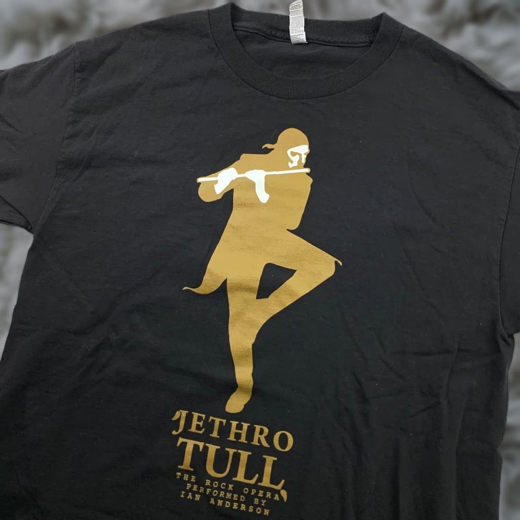 Jethro Tull Rock Opera Concert Tour Shirt Men's 100% Cotton Black Medium