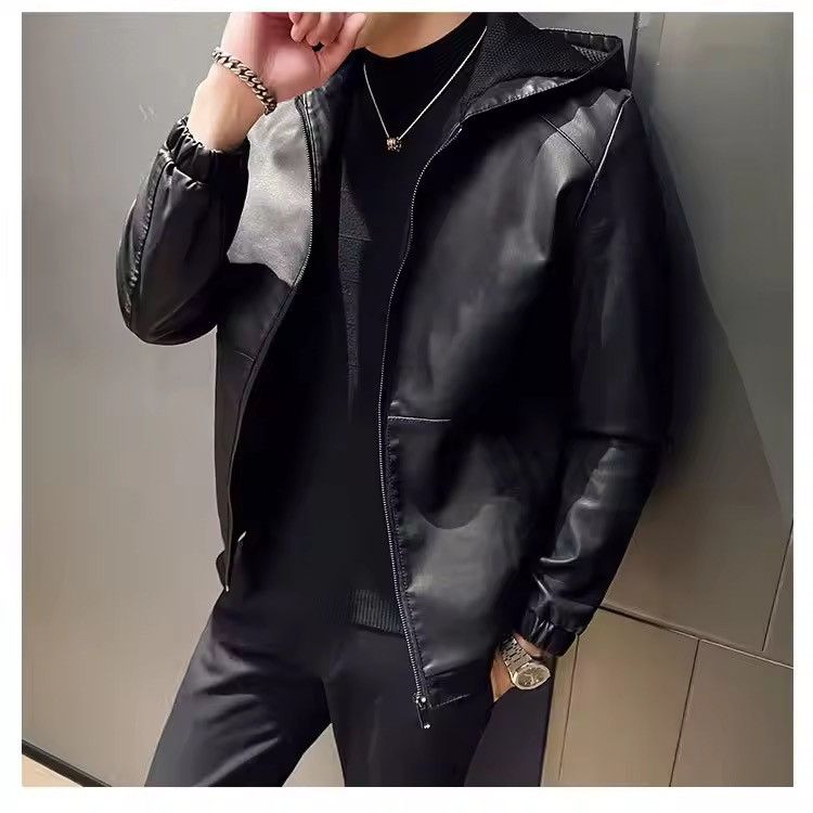 Japanese Brand Casual PU Leather Jacket Size US XXL / EU 58 / 5 - 7 Thumbnail