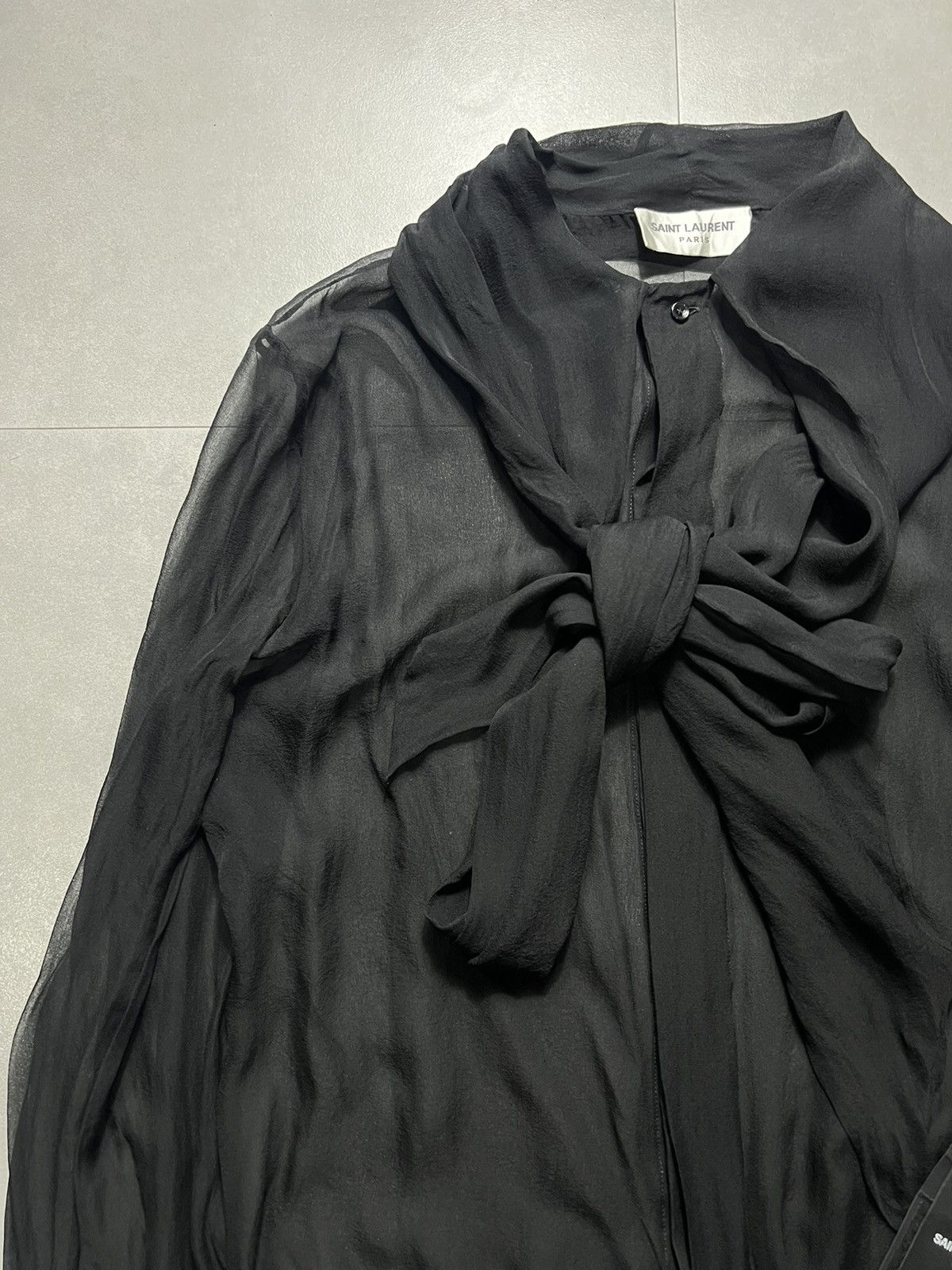 Saint Laurent Paris Saint Laurent Paris - S/S '22 Mesh Buttondown Longsleeves Size M / US 6-8 / IT 42-44 - 2 Thumbnail