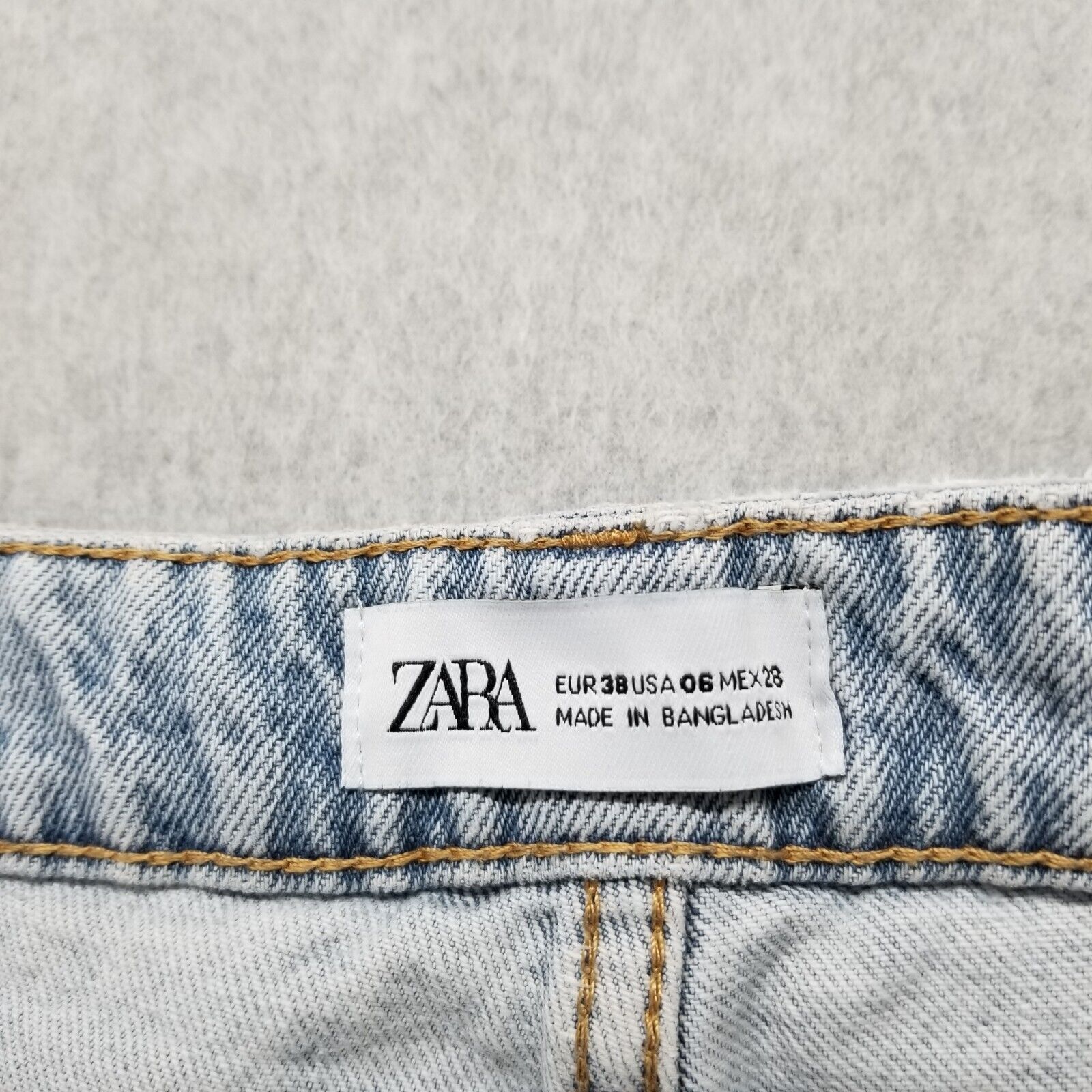 Zara Zara Jeans Womens 27x26 Blue Denim Tapered Distressed Size 27" / US 4 / IT 40 - 10 Thumbnail