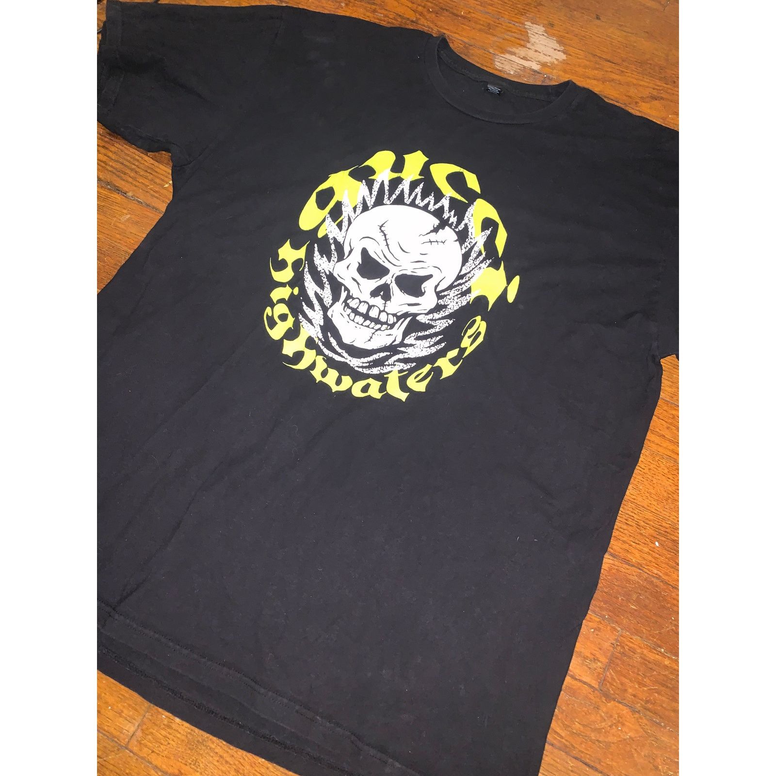 Tultex Guccihighwaters Signed Shirt XL Black Flame Skull Emo Tee Size US XL / EU 56 / 4 - 2 Thumbnail
