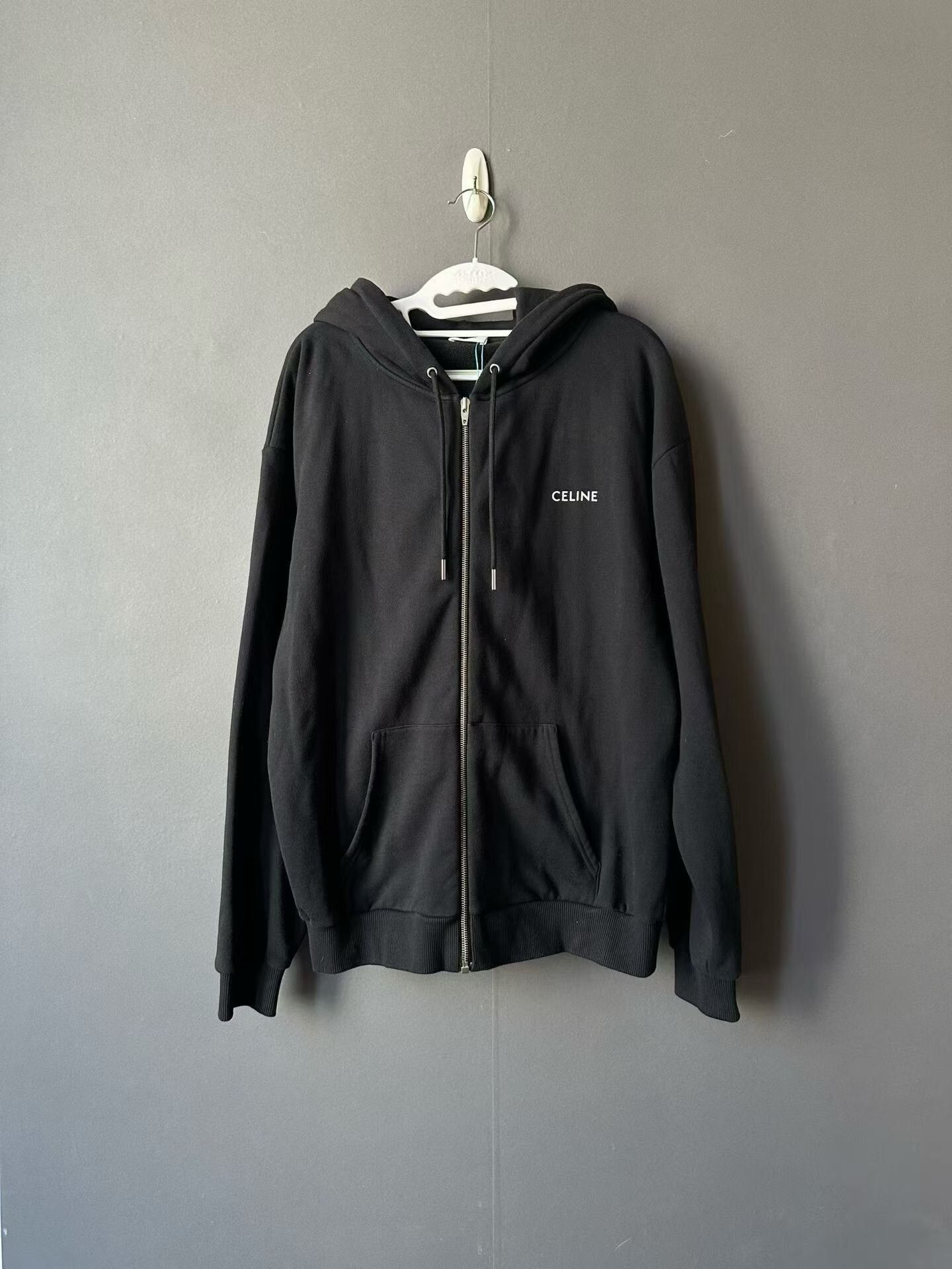 Celine Celine Embroidered Logo Zip Hoodie Size US L / EU 52-54 / 3 - 1 Thumbnail
