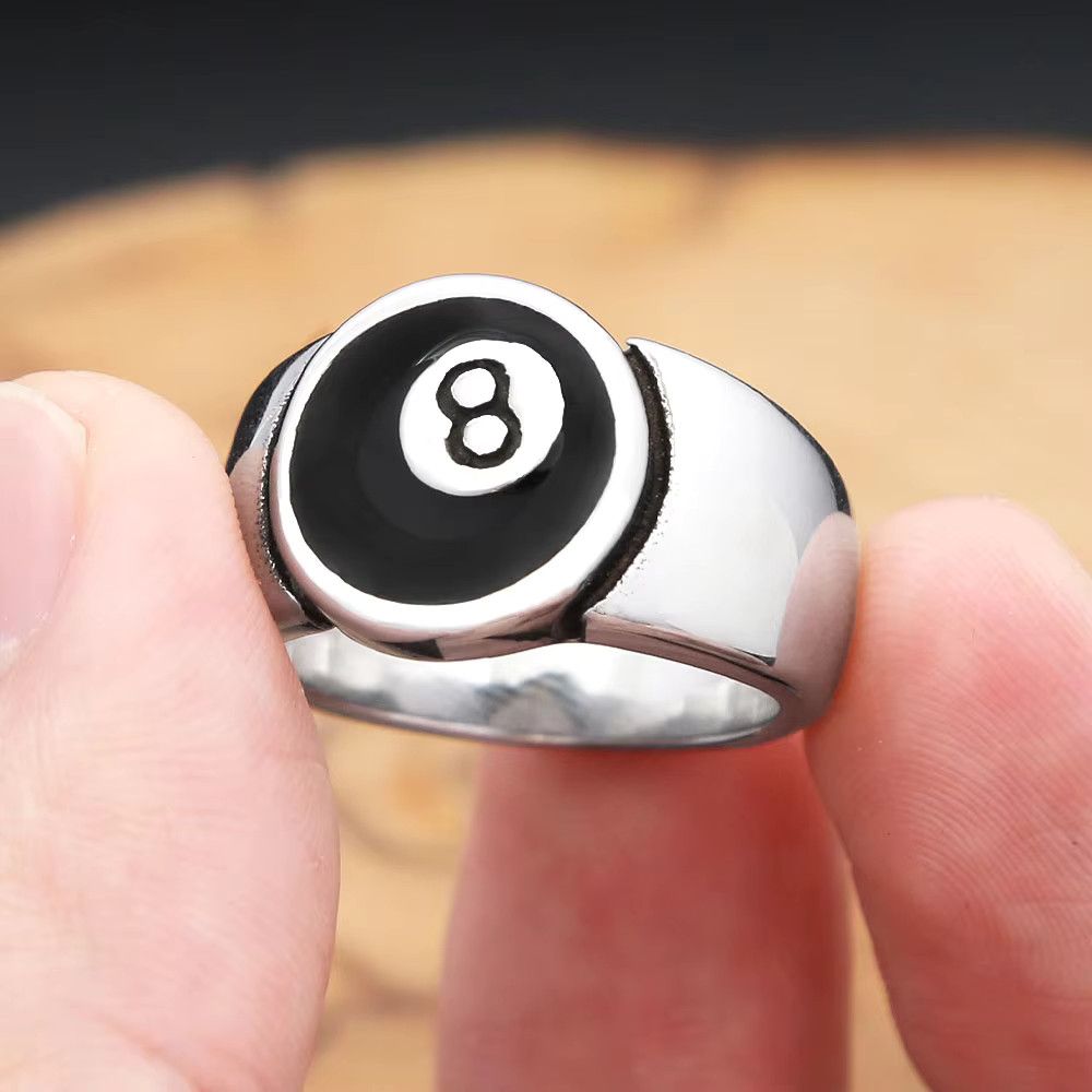 Jewelry 8 Eight Pool Billiard Ring Size ONE SIZE - 2 Thumbnail