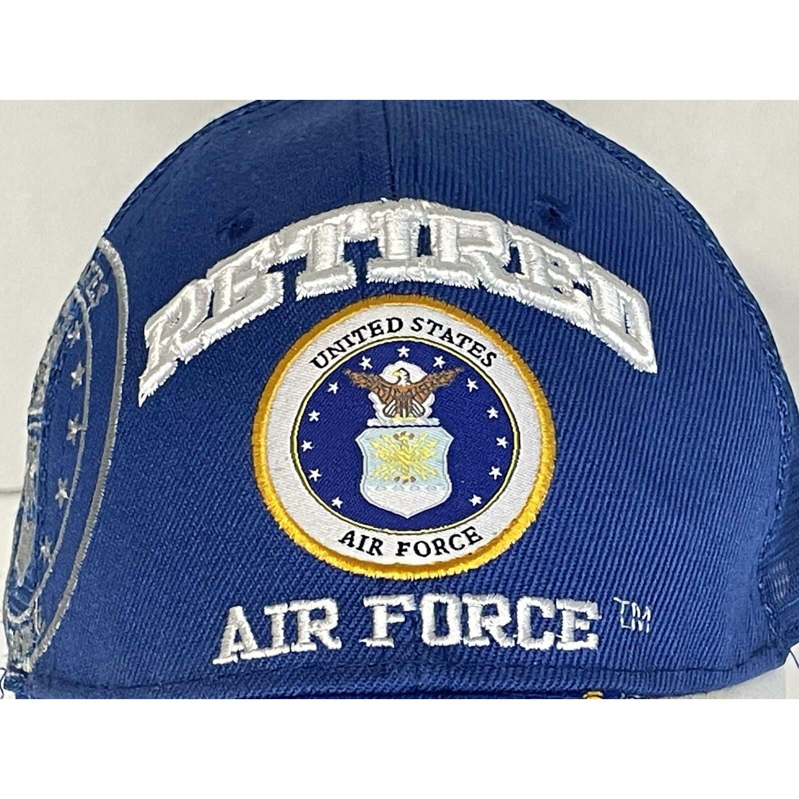 The Unbranded Brand US Air Force Retired Hat Blue White Mesh Trucker Cap USAF Size ONE SIZE - 9 Thumbnail