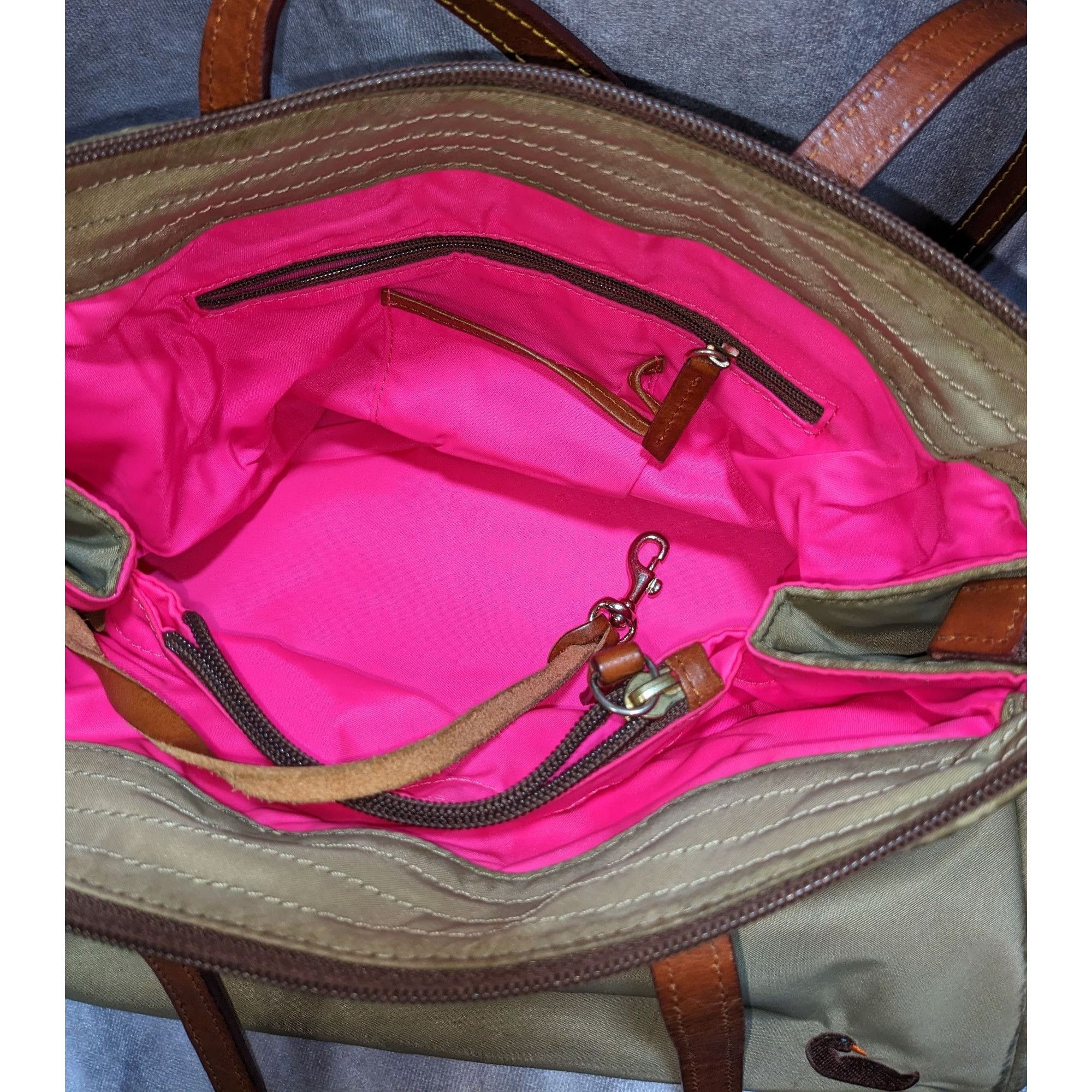 Dooney & Bourke Dooney & Bourke Nylon Shoulder Bag With Leather Straps Green Size ONE SIZE - 2 Thumbnail