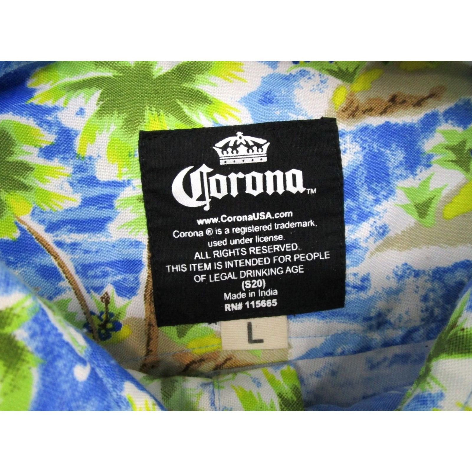 Vintage VINTAGE Corona Hawaiian Polo Shirt Mens SZ L Short Sleeve Button Up All Over Print Beer Size US L / EU 52-54 / 3 - 3 Thumbnail