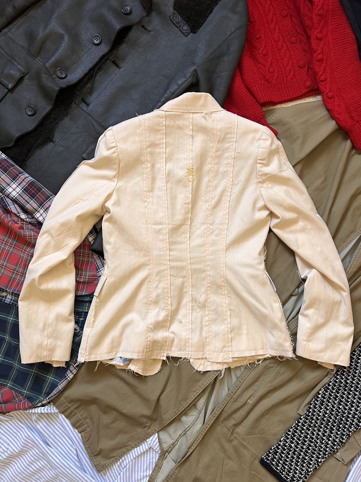 Japanese Brand Vintage Japan Inspired Distressed Zucca Blazer Avant Garde Size M / US 6-8 / IT 42-44 - 9 Thumbnail