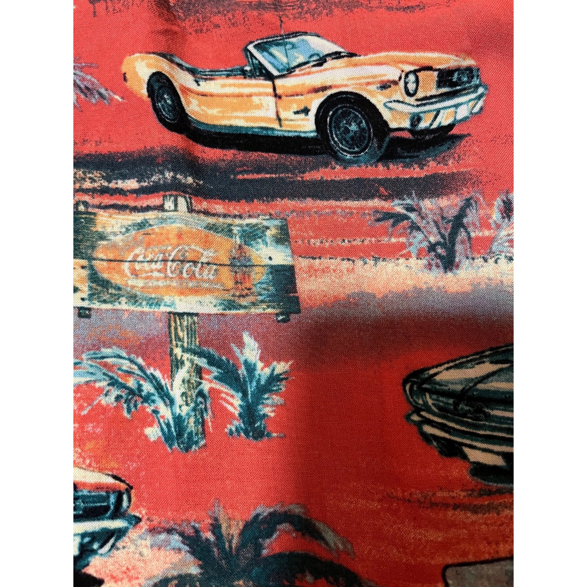 Other Ford Mustang Hawaiian Button-Up Shirt "shrimp orangie" color Size US L / EU 52-54 / 3 - 10 Thumbnail