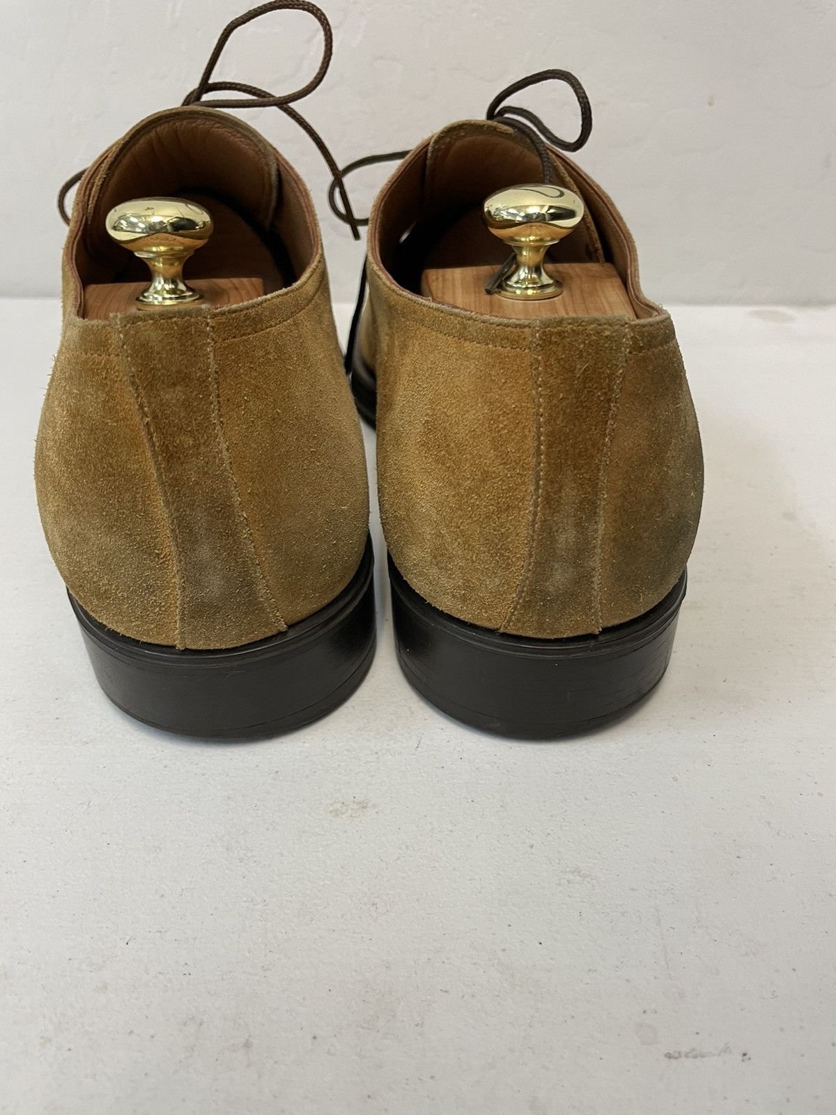 Santoni Square Toe Suede Derby Size US 12 / EU 45 - 3 Thumbnail