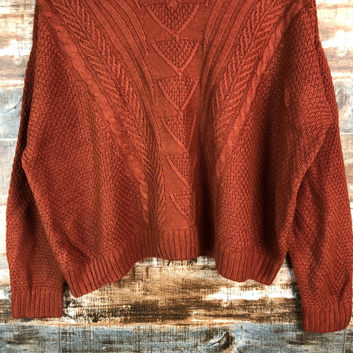 GU × Homespun Knitwear GU Orange streetwear Knitwear #A2186 Size M / US 6-8 / IT 42-44 - 6 Thumbnail