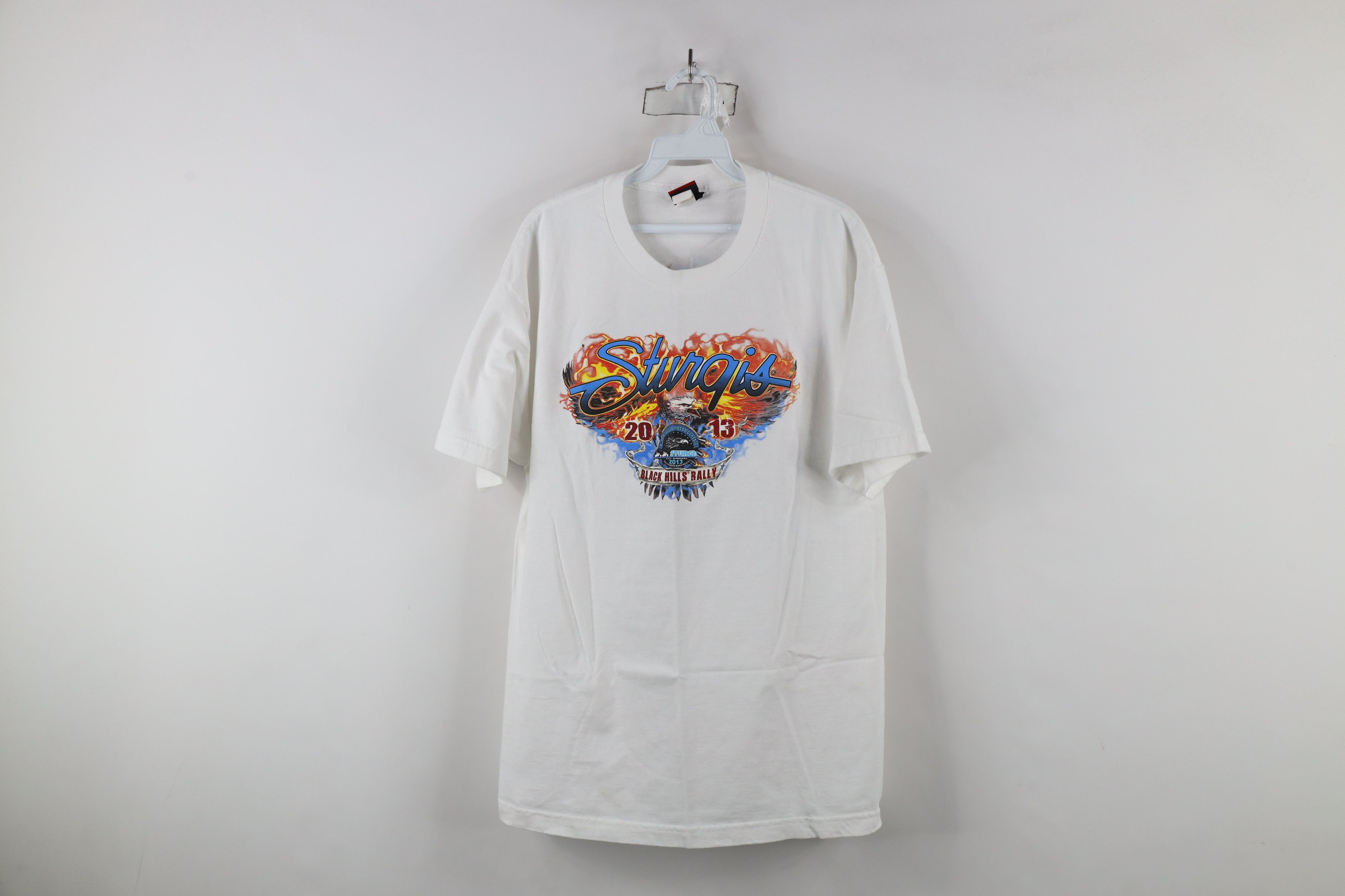 Vintage Vintage Y2K 2013 Black Hills Rally Eagle Fire Flames T-Shirt Size US L / EU 52-54 / 3 - 1 Thumbnail