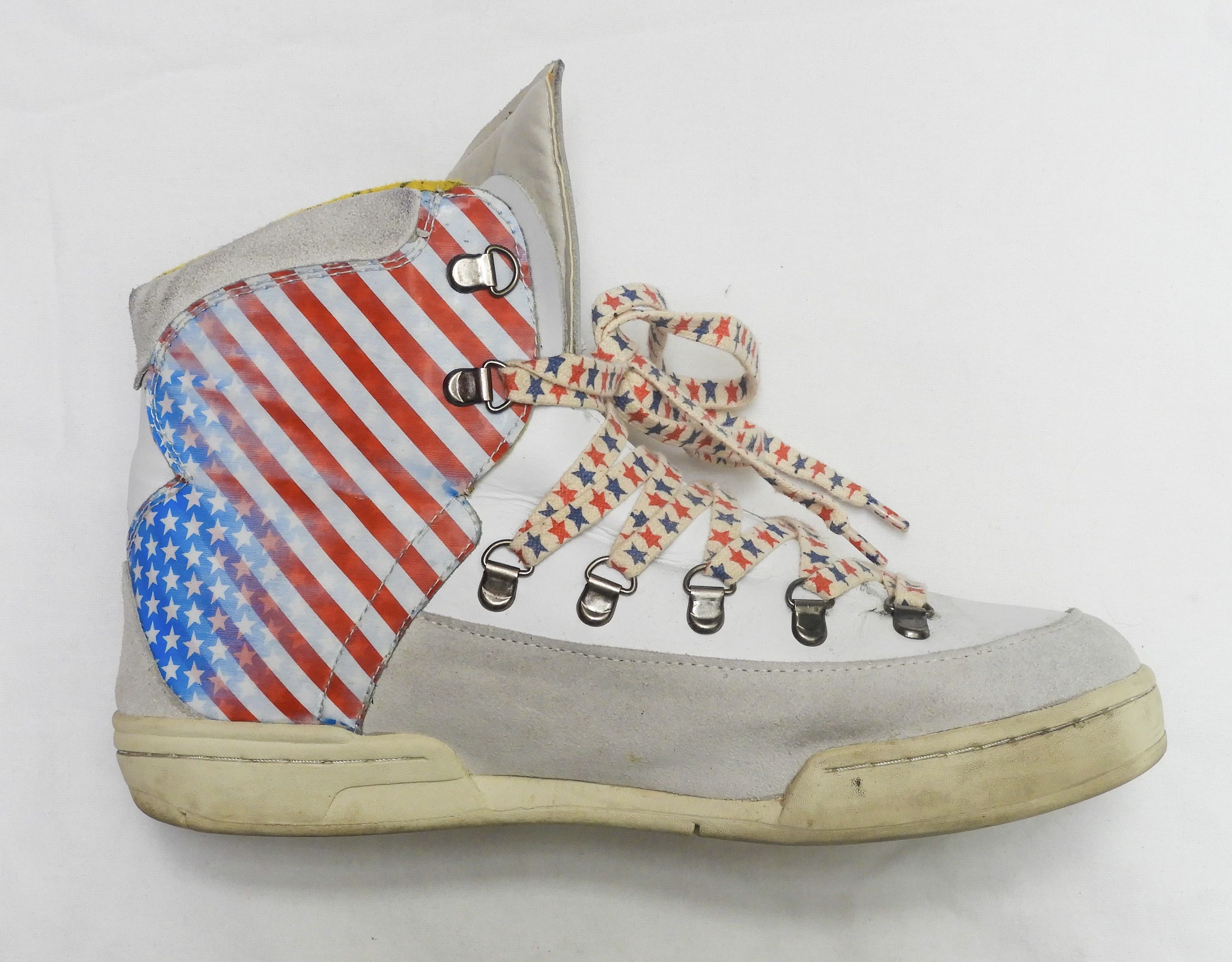 Bernhard Willhelm Bernard Willhelm 2008 S/S American Flag high top sneakers Size US 9 / EU 42 - 2 Thumbnail