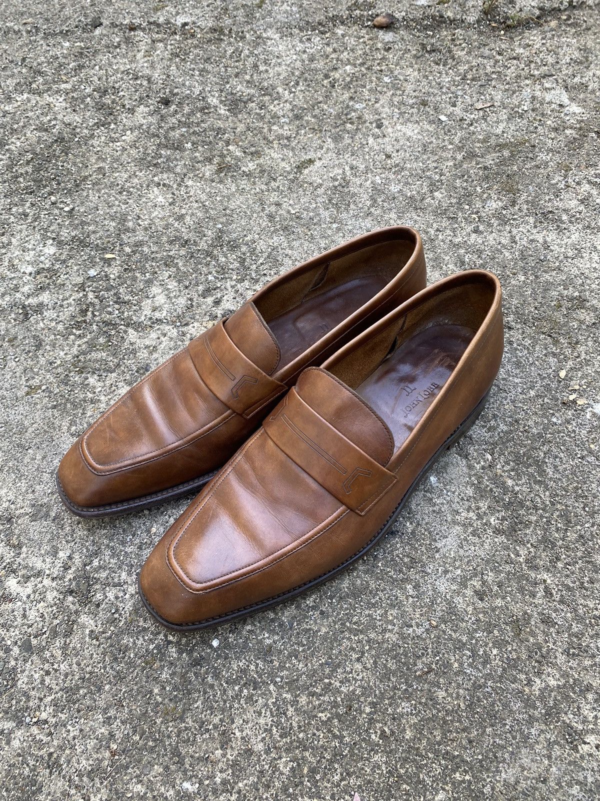 John Lobb Kipling brown leather museum calf loafers 8E Size US 8 / EU 41 - 4 Thumbnail