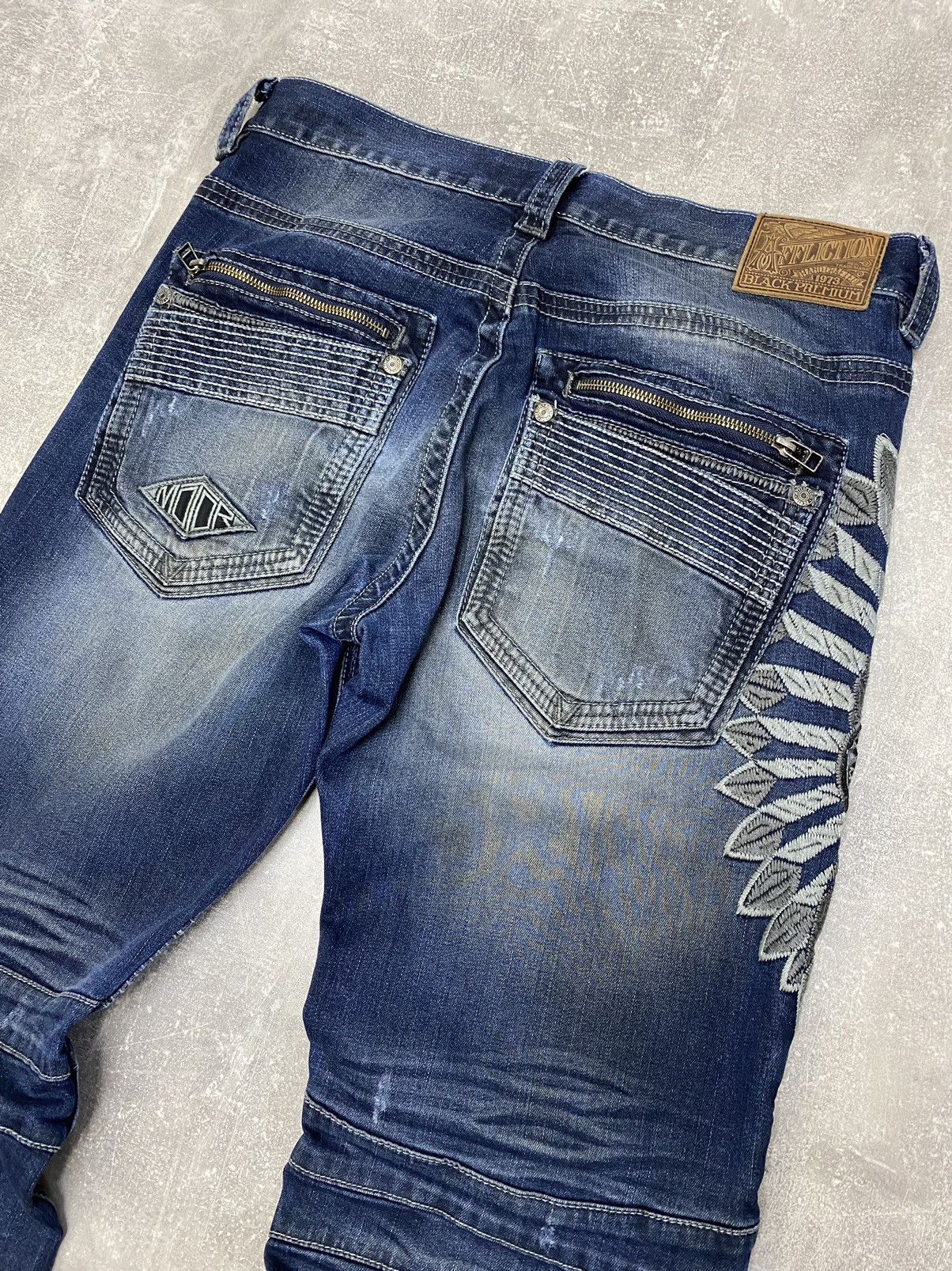 Affliction × Japanese Brand × Vintage Crazy Vintage Y2K Affliction Jeans Live Fast Motorcycles Size US 32 / EU 48 - 18 Thumbnail