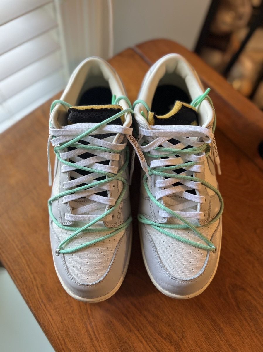 Designer × Nike × Off-White Off-White x Nike dunk low lot 4/50 Sz 11 with box Size US 11 / EU 44 - 3 Thumbnail