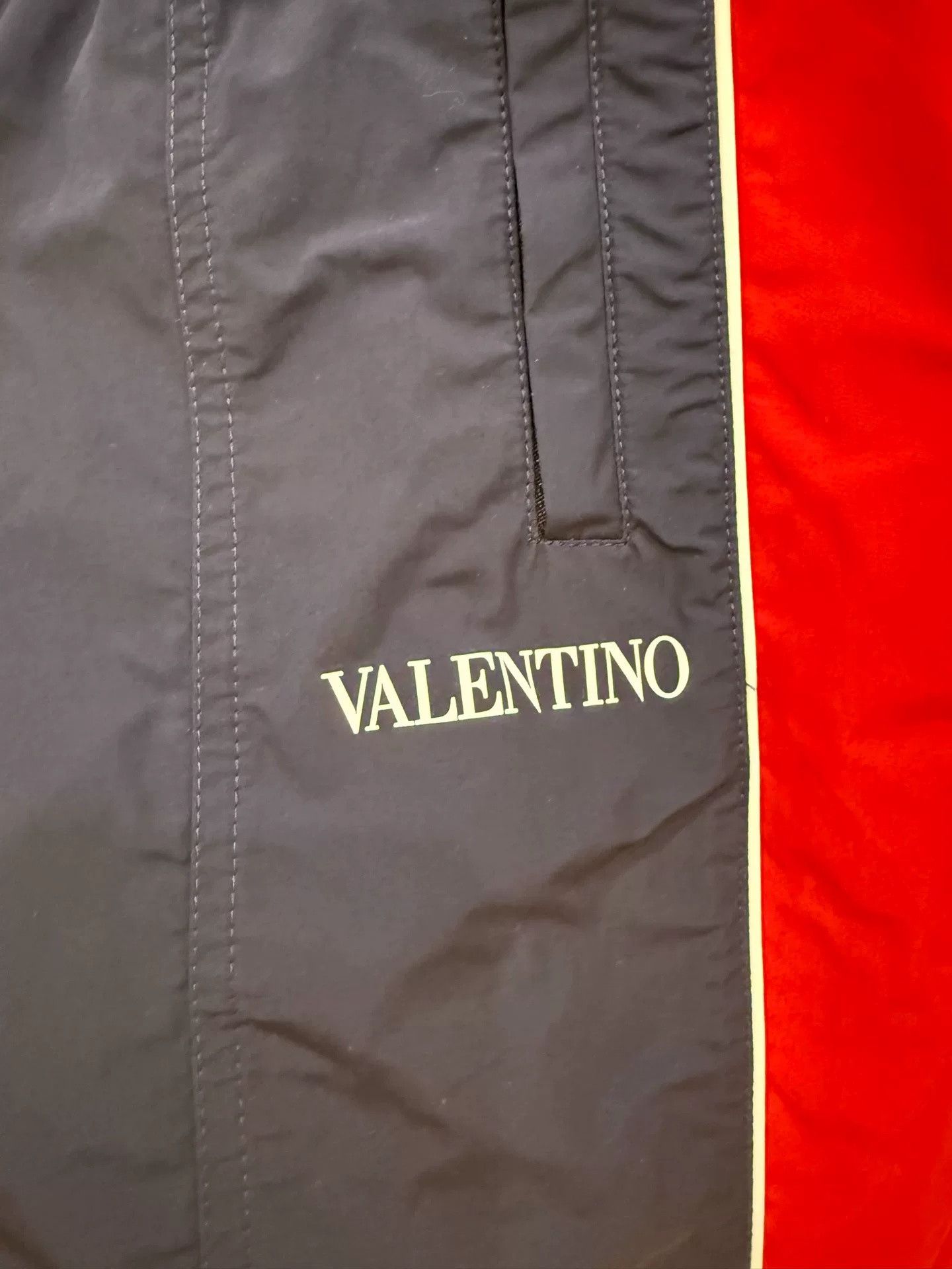 Valentino Valentino Red Side Buckle Navy Sweatpants Size US 30 / EU 46 - 3 Thumbnail