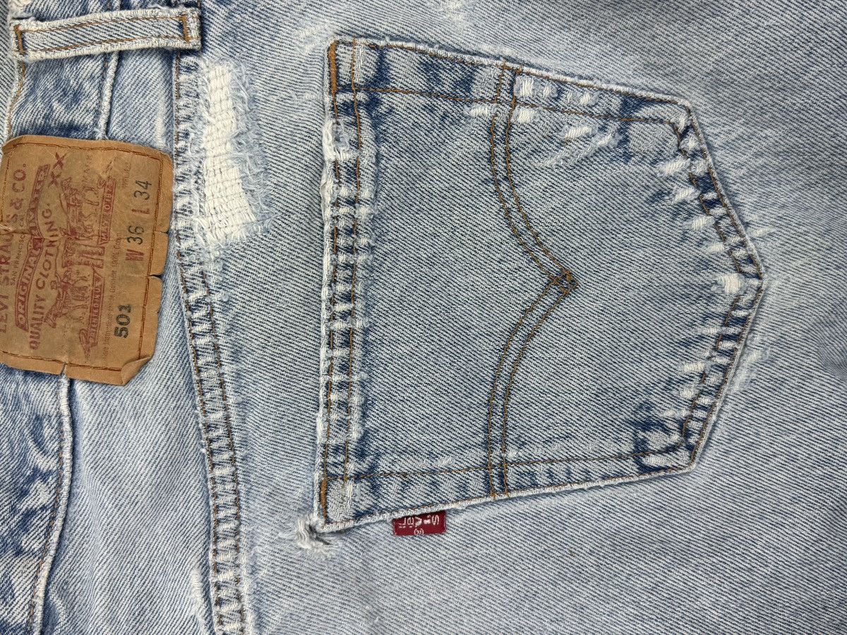Levi's LEVI’S 501 DISTRESSED DENIM JEANS Size US 36 / EU 52 - 4 Thumbnail