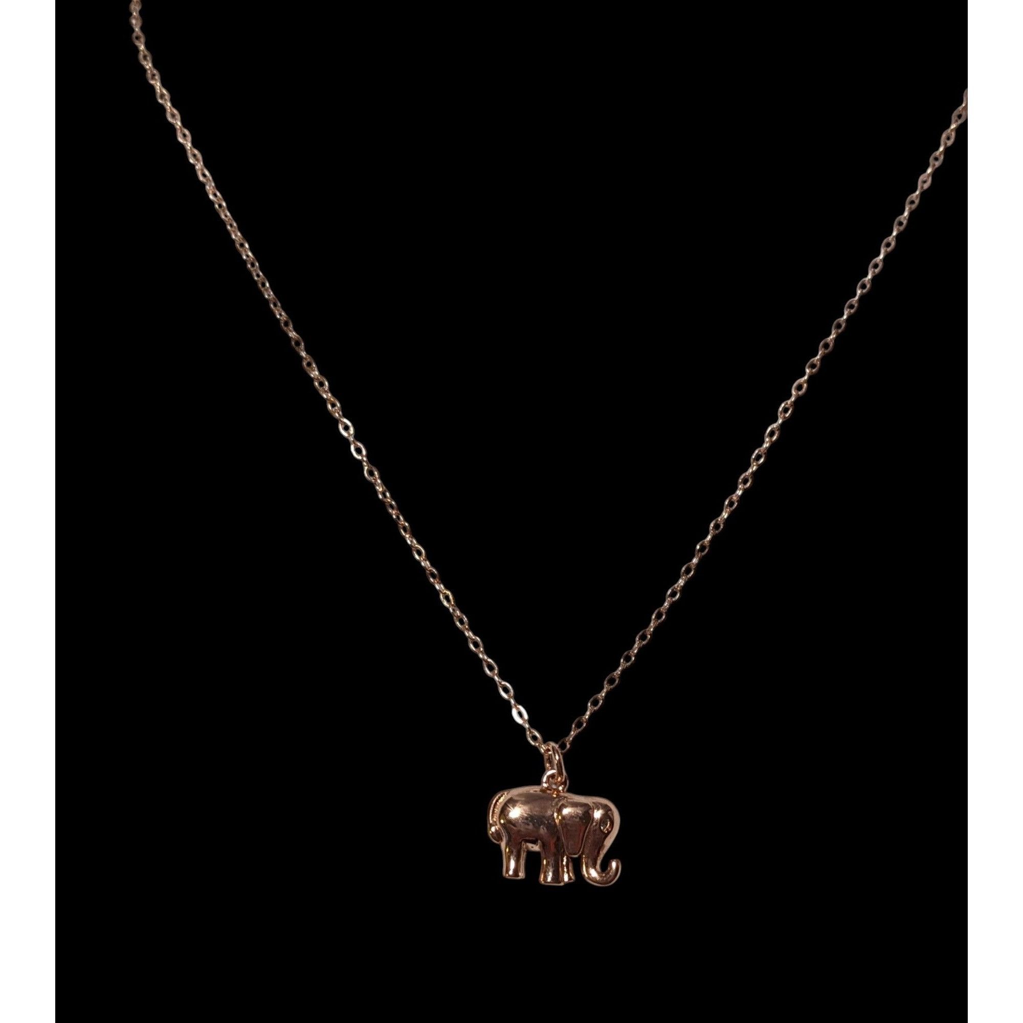 Other Minimalist Rose Gold Tone Elephant Pendant Necklace Size ONE SIZE - 3 Thumbnail