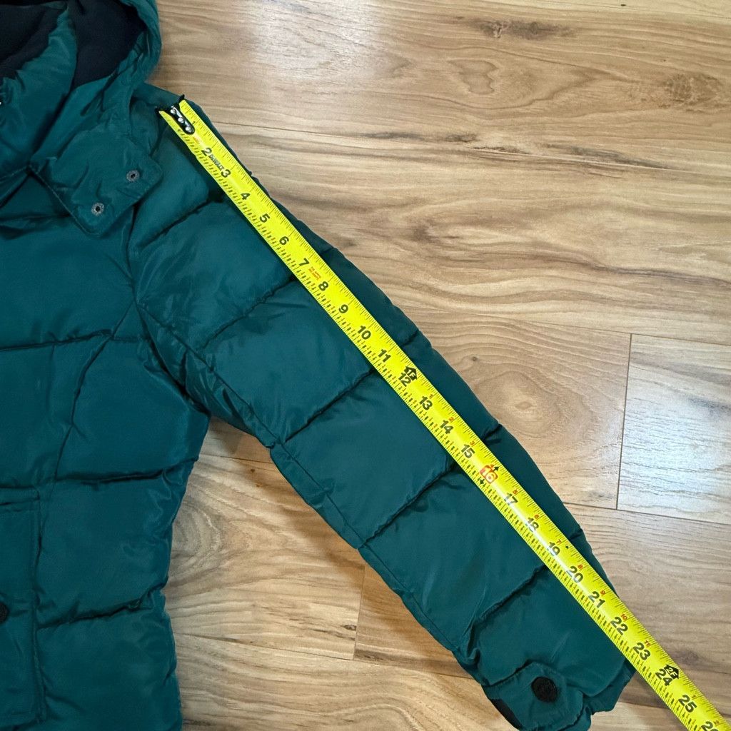 Jordan Brand Canada Weathergear Girls Youth Hooded Puffer Jacket Green M Size XS / US 0-2 / IT 36-38 - 5 Thumbnail