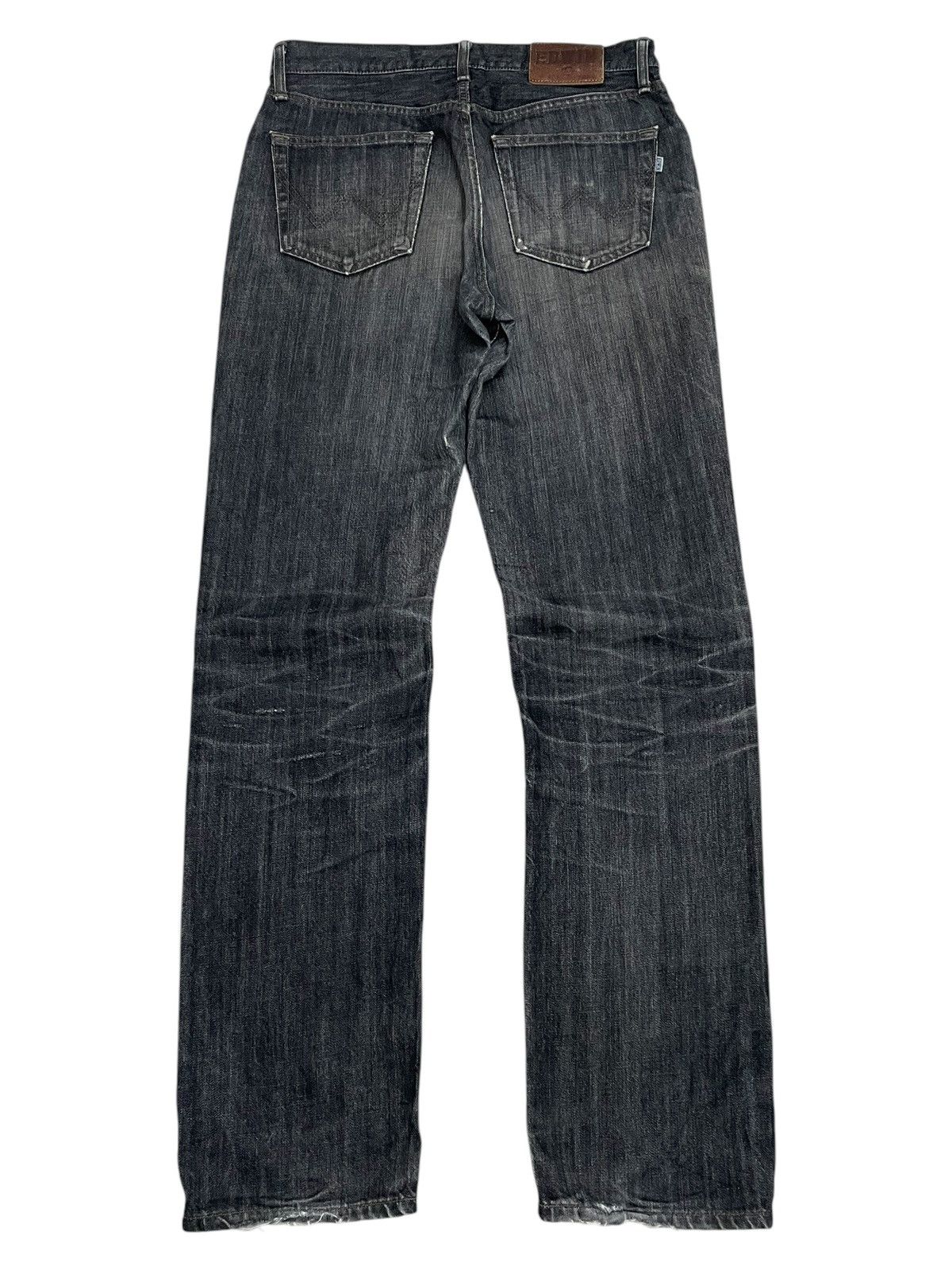 Edwin × Japanese Brand Edwin 403 International Basic Black Washed Distressed Denim Size US 32 / EU 48 - 2 Thumbnail