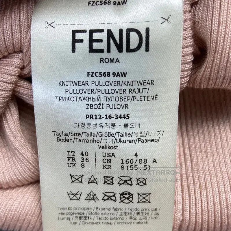 Fendi Pink Silk Knit Sweater .
